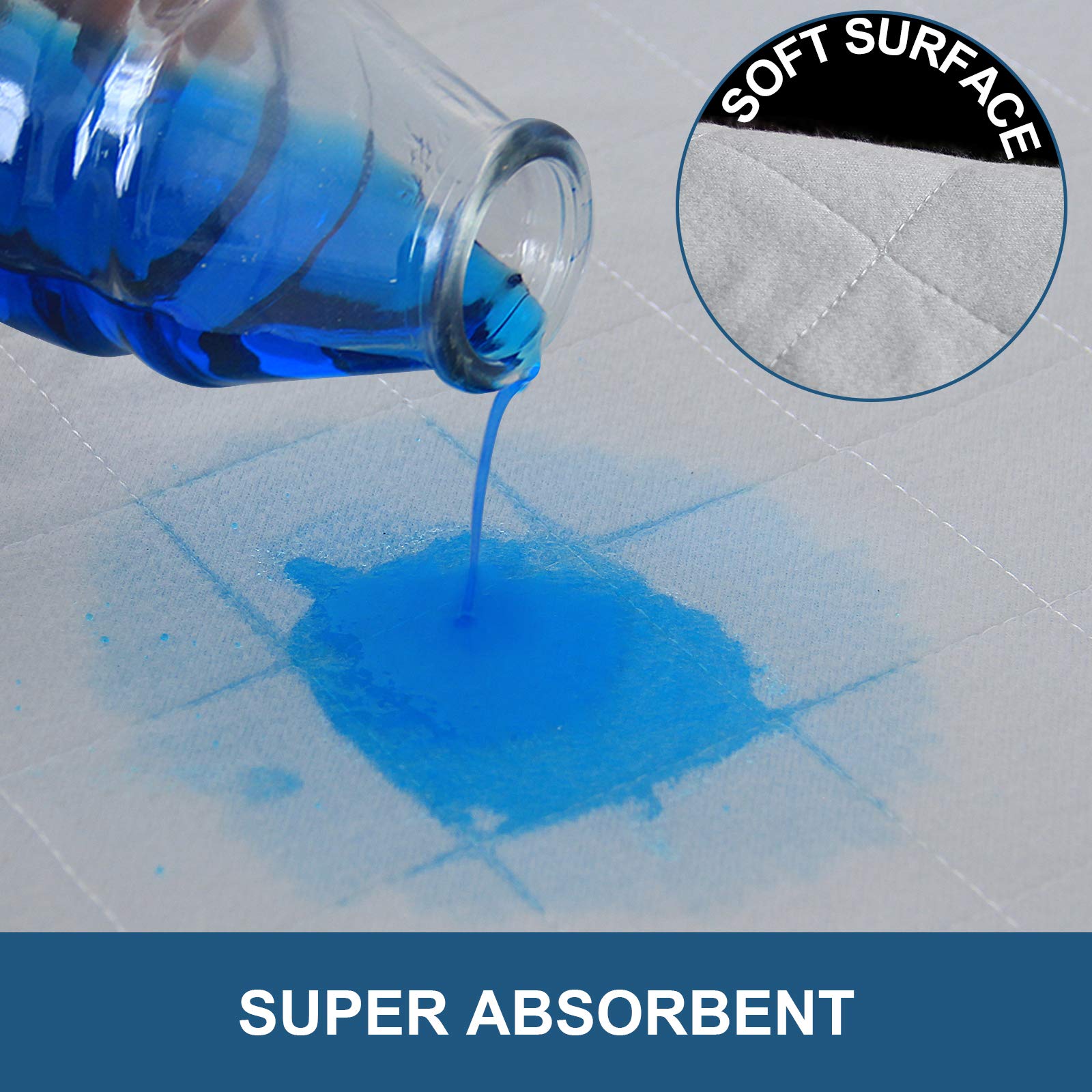 Moonsea Washable Dog Pee Pads 2 Pack, Waterproof Dog Whelping Pads, Reusable Pee Pad Quilted, Fast Absorbing Training Pads For Dogs, Housebreaking Absorption Pads