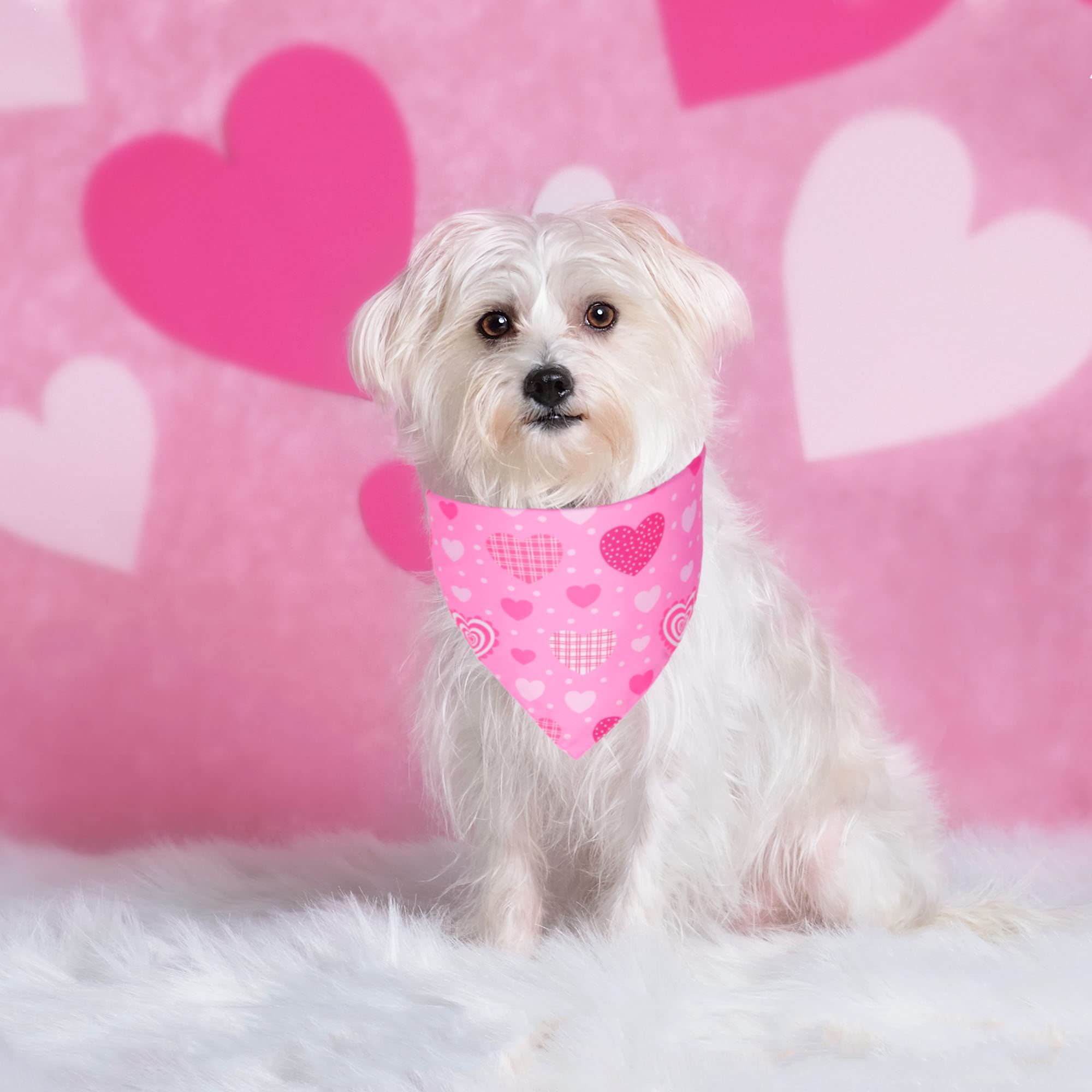 Adoggygo Valentine Dog Bandana, Multiple Sizes Offered, Triangle Dog Scarf Valentine Bandana For Large X-Large Dogs (X-Large)