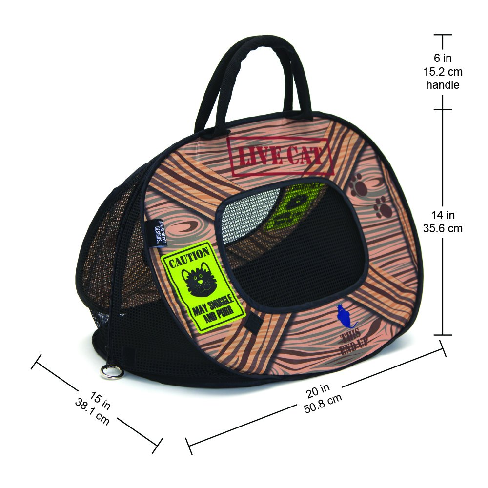 Sportpet Designs Pop Open Cat Carrier (Pattern)