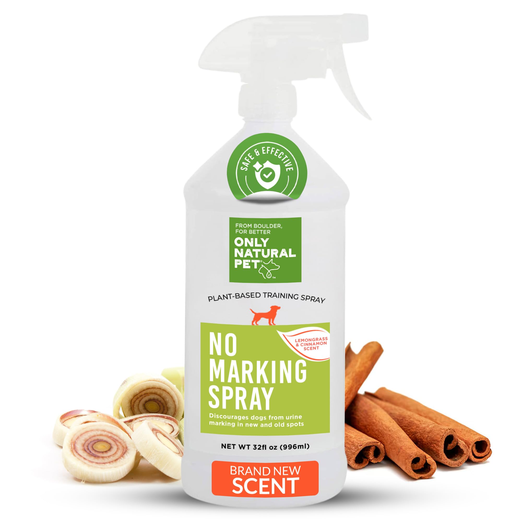 Only Natural Pet No Marking Deterrent Spray For Dogs - Indoor Outdoor Urine Prevention - Stain & Odor Eliminator - Potty Pet Tra