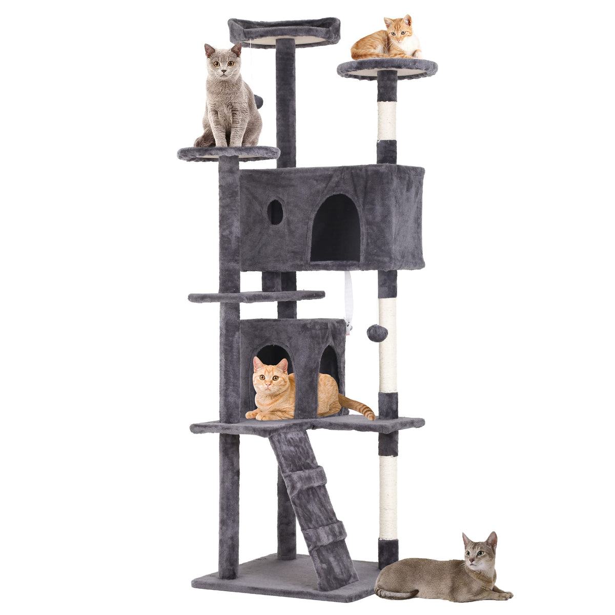 Bestpet 70In Cat Tree Tower For Indoor,Multi-Level Cat Furniture Activity Center With Scratching Posts Stand House Cat Condo Wit