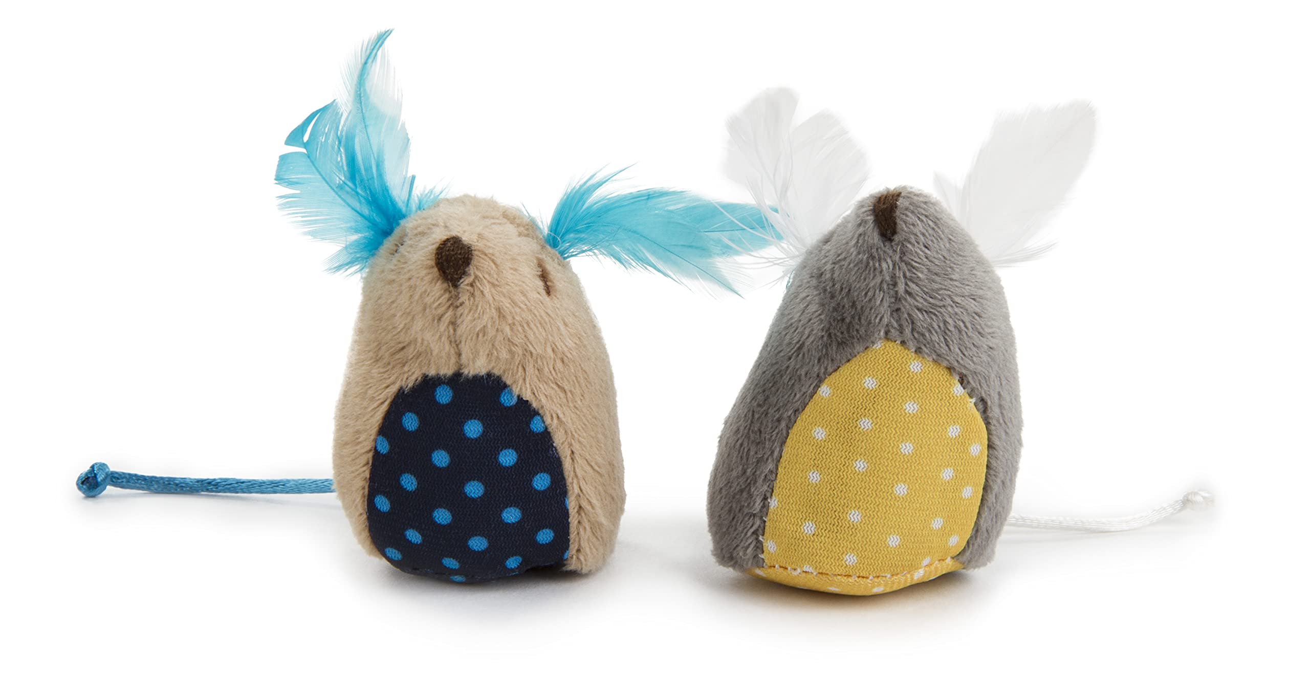 Smartykat (2 Count Mouse Mates Plush Catnip Cat Toys - Brown/Gray, 2 Count