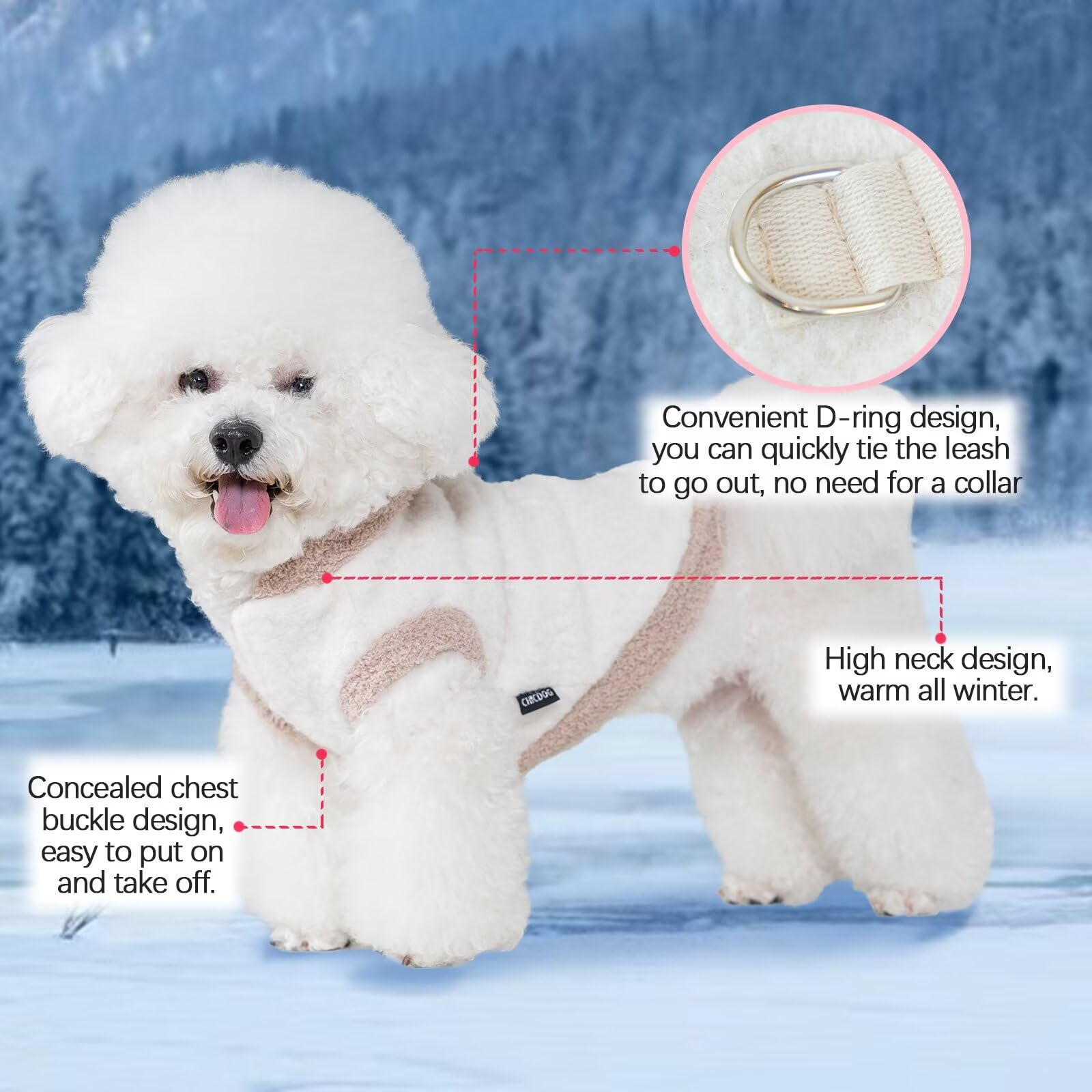 Puppy & Cat Winter Coat - Dog Jacket & Sweater - Waterproof & Windproof - Warm & Cold Weather Coats - Built-In Harness - 2Xl