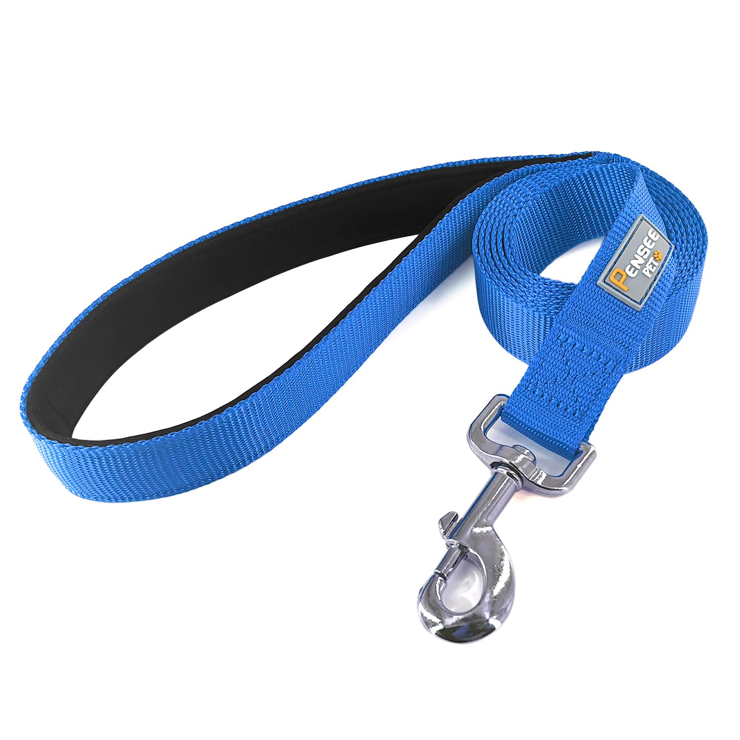 Penseepet Basic Dog Leashes 6 Ft Padded Handle Nylon Dogs Leashes For Large Dogs Blue