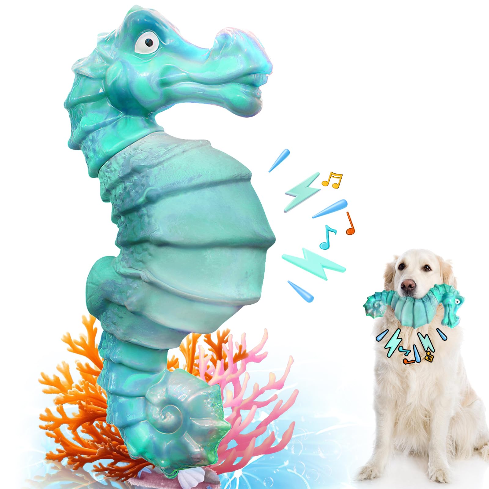 Dog Toys For Aggressive Chewers: Interactive Dog Chew Toys For Large Dogs - Squeaky Toys For All Breeds To Keep Them Busy -Chew 