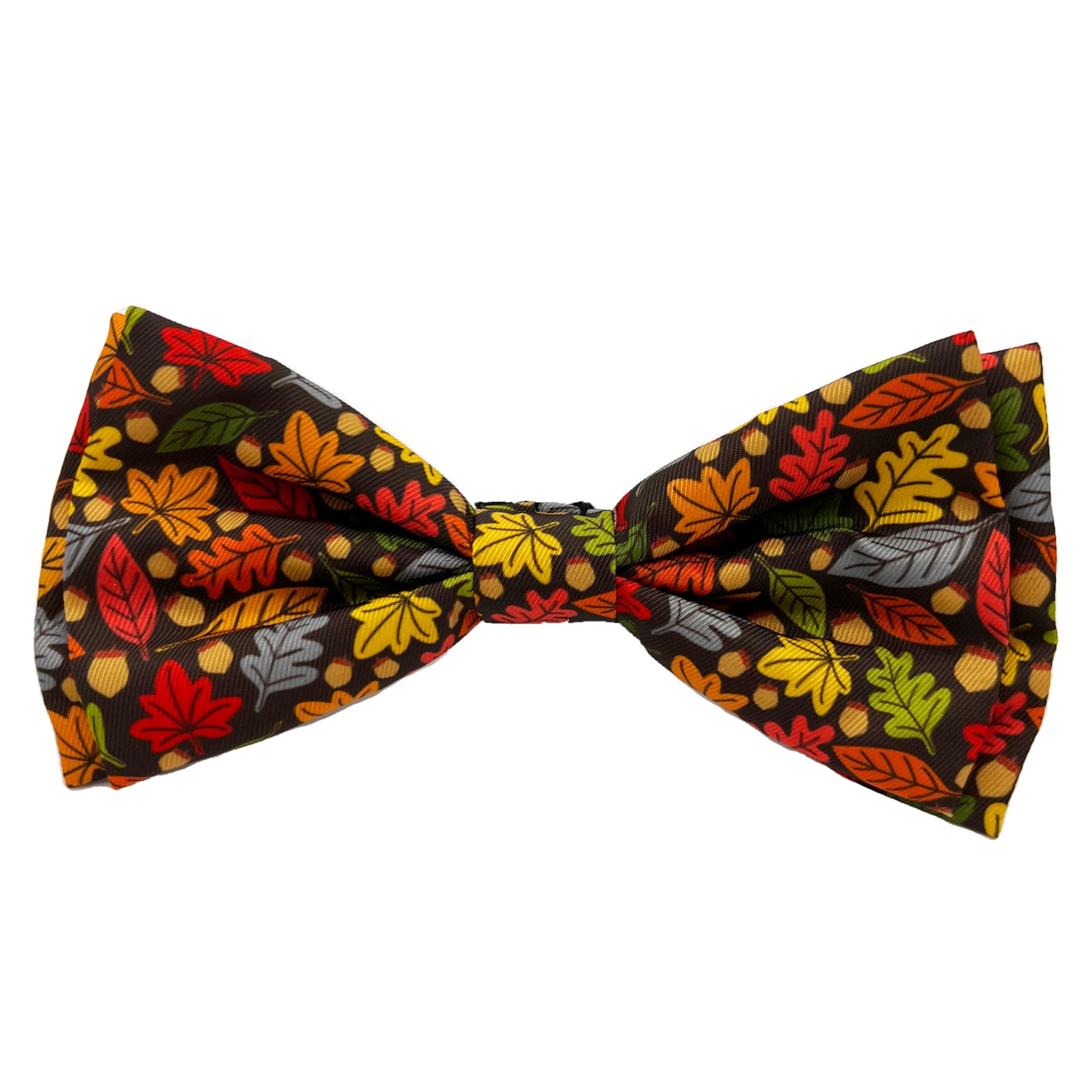 Huxley & Kent Bow Tie For Pets | Leaves & Nuts (Extra-Large) | Fall Bow Tie Collar Attachment | Fun Bow Ties For Dogs & Cats | C