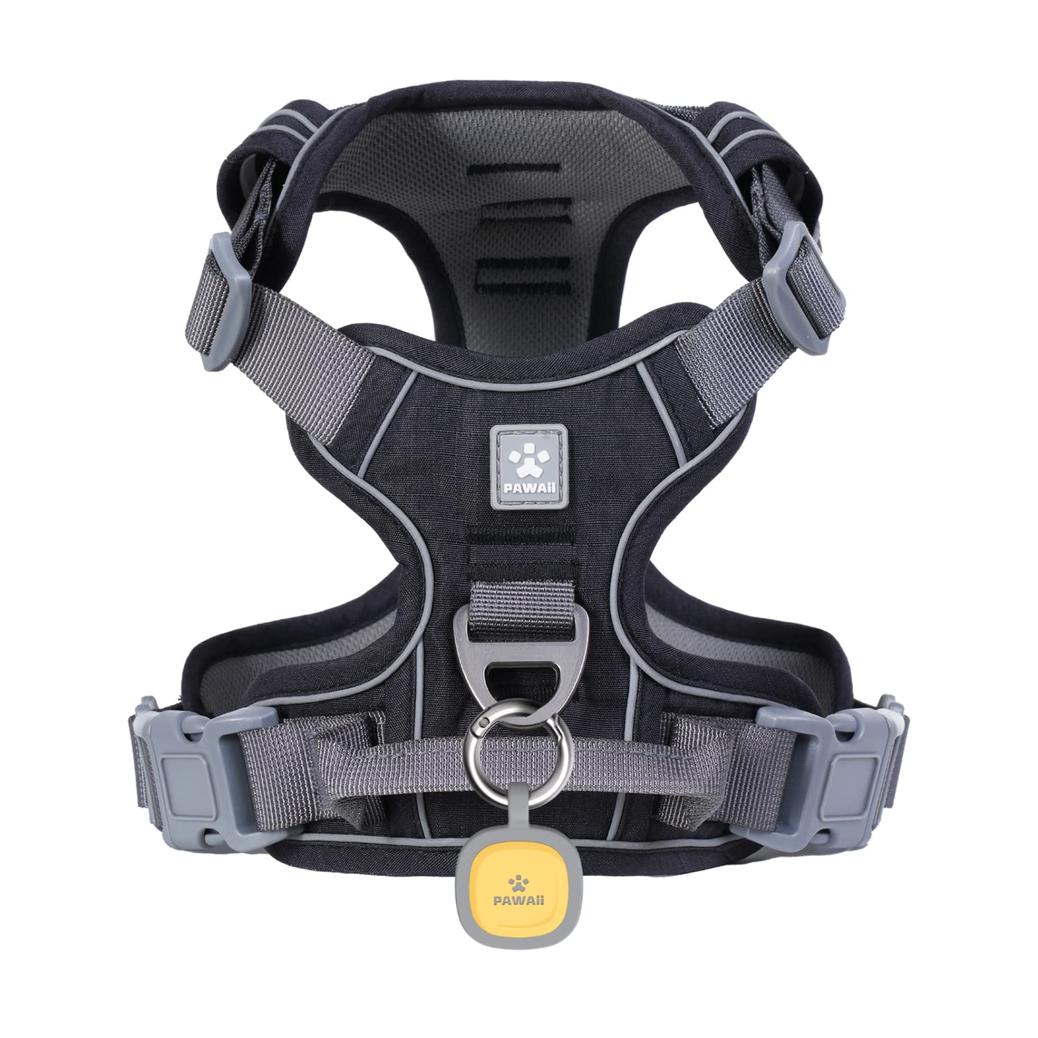 Pawaii Dog Harness For Large Dogs No Pull, No Pull Dog Harness With Pet Id Tag, No Choke Front Clip Harness Dog, Adjustable Soft Padded Pet Vest With Easy Control Handle