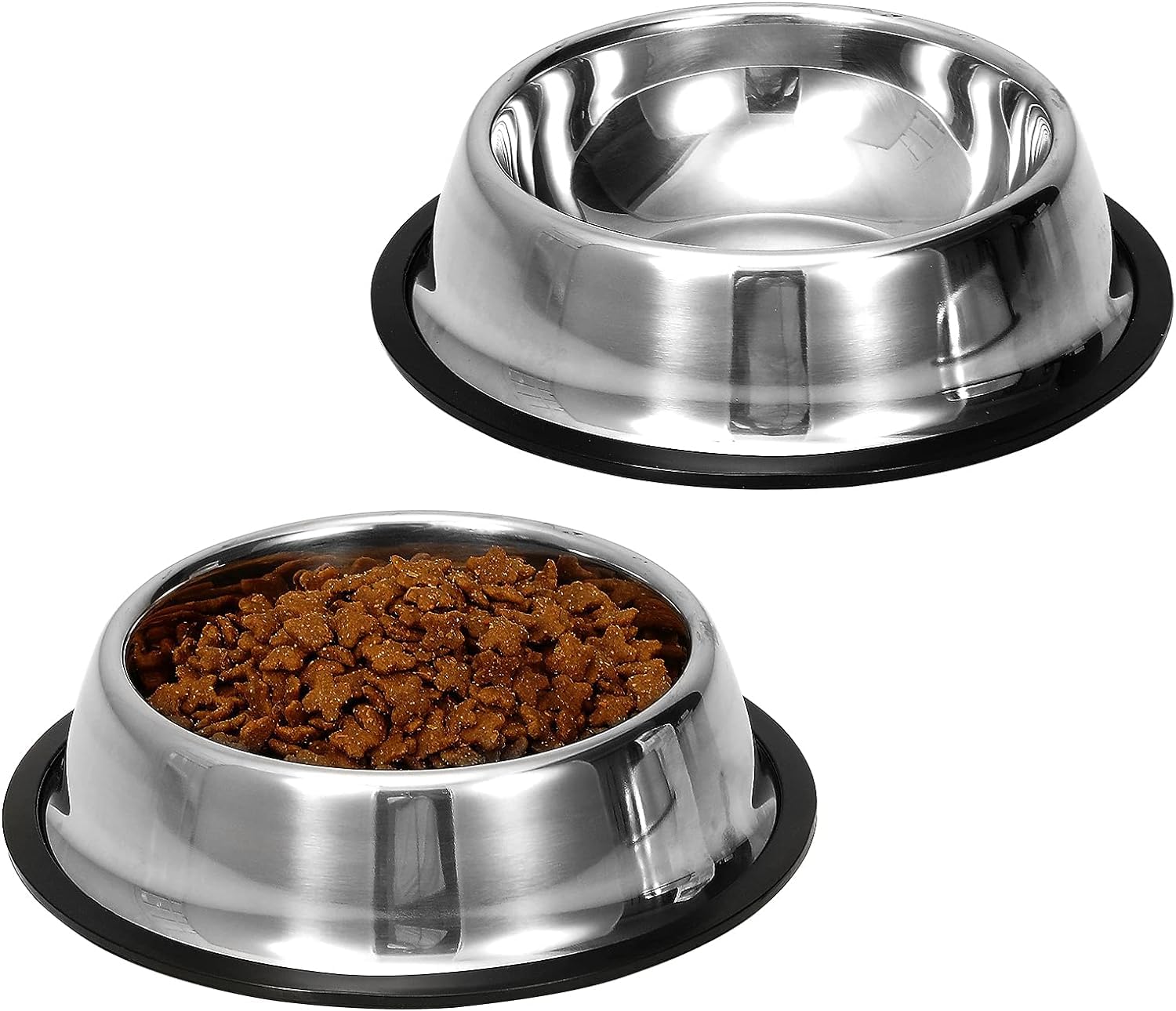 Pindia 1 Pc Stainless Steel Antiskid Pet/Dog Feeding Bowl For Water & Food  26 Cm