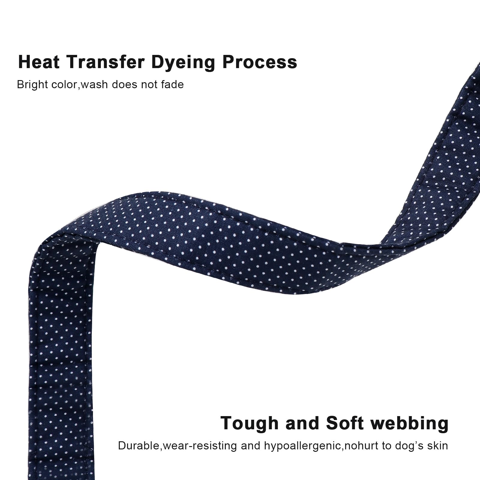 Lionet Paws Boy Dog Collar- Cute Navy Blue Dog Collars With Plastic Buckle, Light Adjustable Dog Collars For Small Dogs