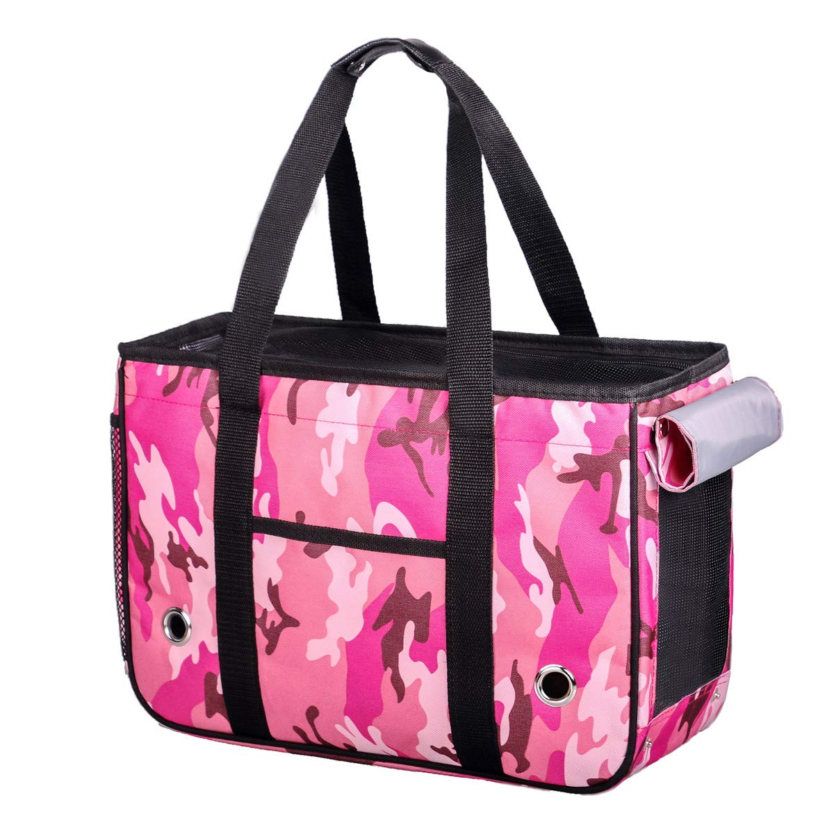 Kameiou Breathable Mesh Cat Small Dog Purse Carrier Tote Bag For Small Dogs Pets Outdoor Pet Purse Carriers For Puppy Cat Small 