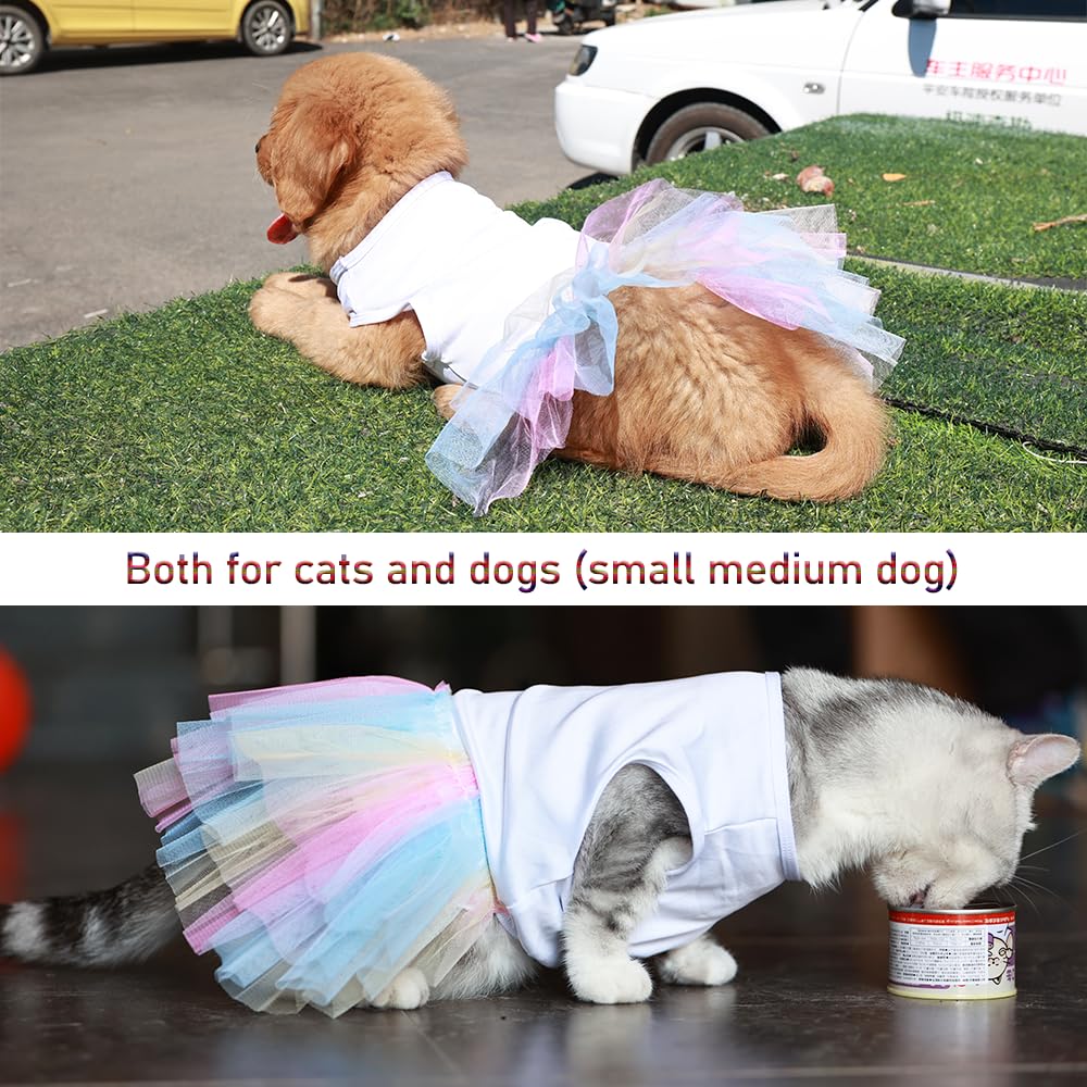 Aniac White Dog Dress, Summer Clothes For Small Girl, Spring Puppy Princess Dress, Cat Outfit, Pet Clothing For Cats Kitten Chih