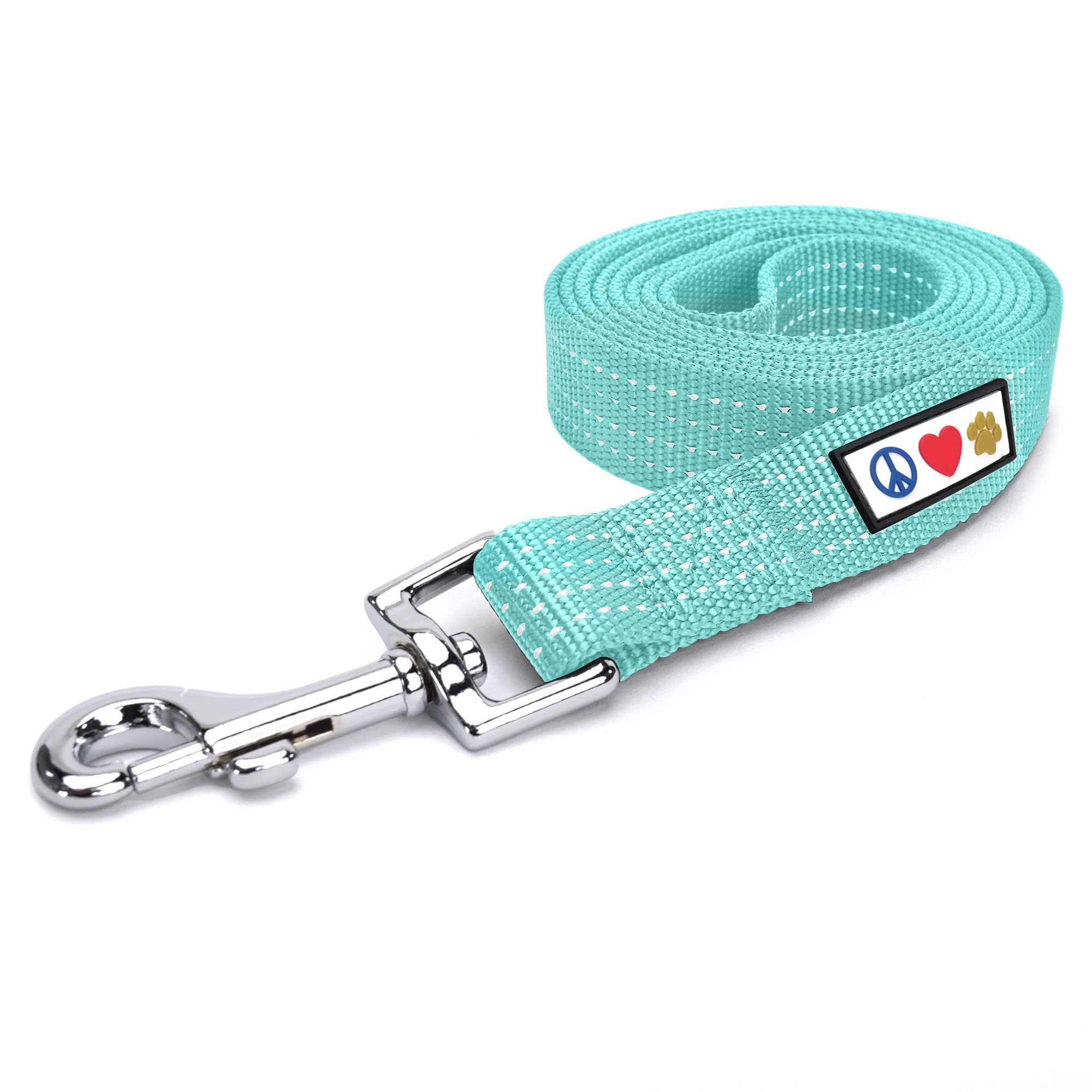 Pawtitas 6 Ft Pet Puppy Leash Reflective Dog Leash Comfortable Handle Highly Reflective Threads Heavy Duty Dog Training Leash Available As A 6 Ft Medium Dog Leash Or 4 Ft Dog Leash