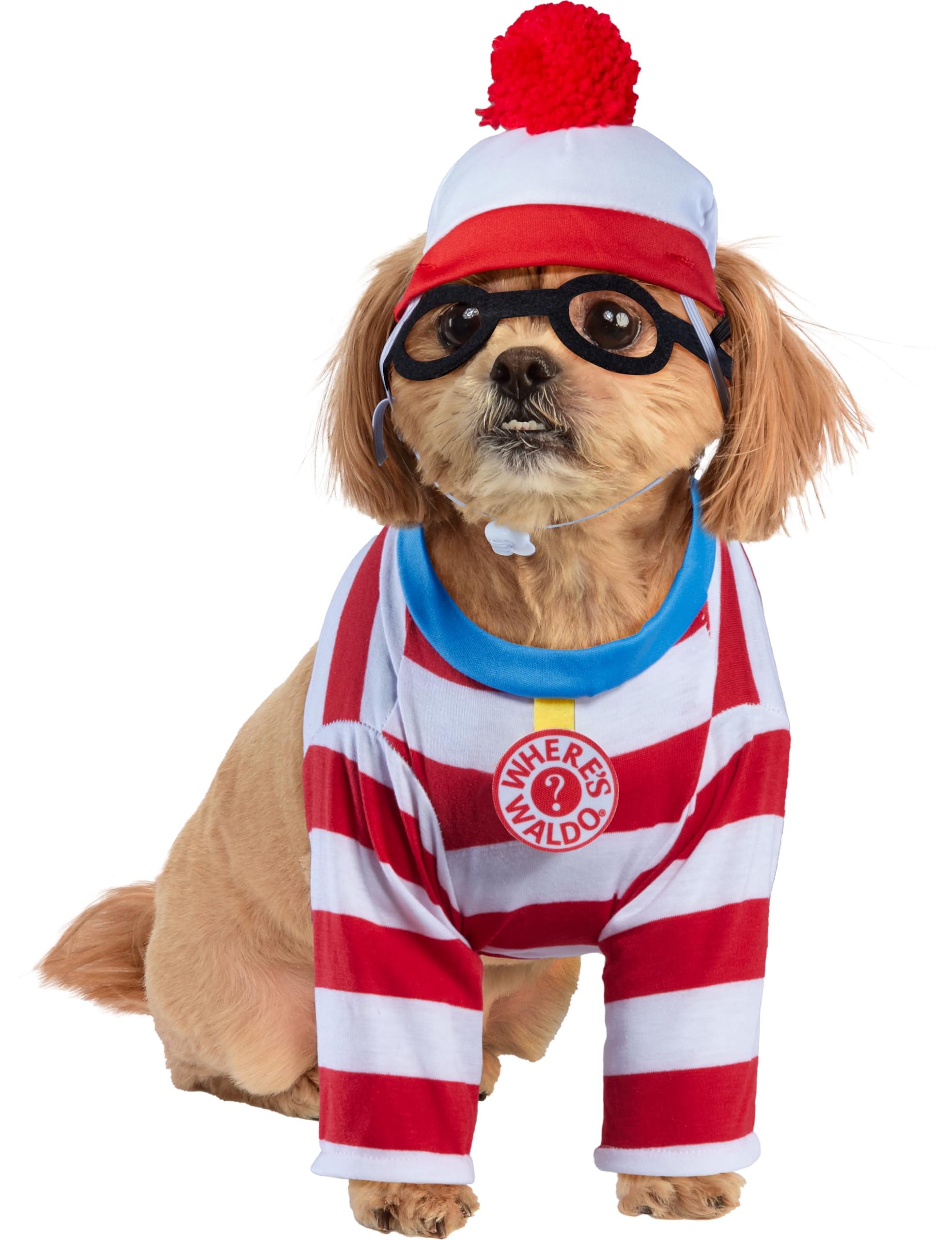Wheres Waldo: Waldo Pet Costume for For Dogs or Cats by Rubies, Small