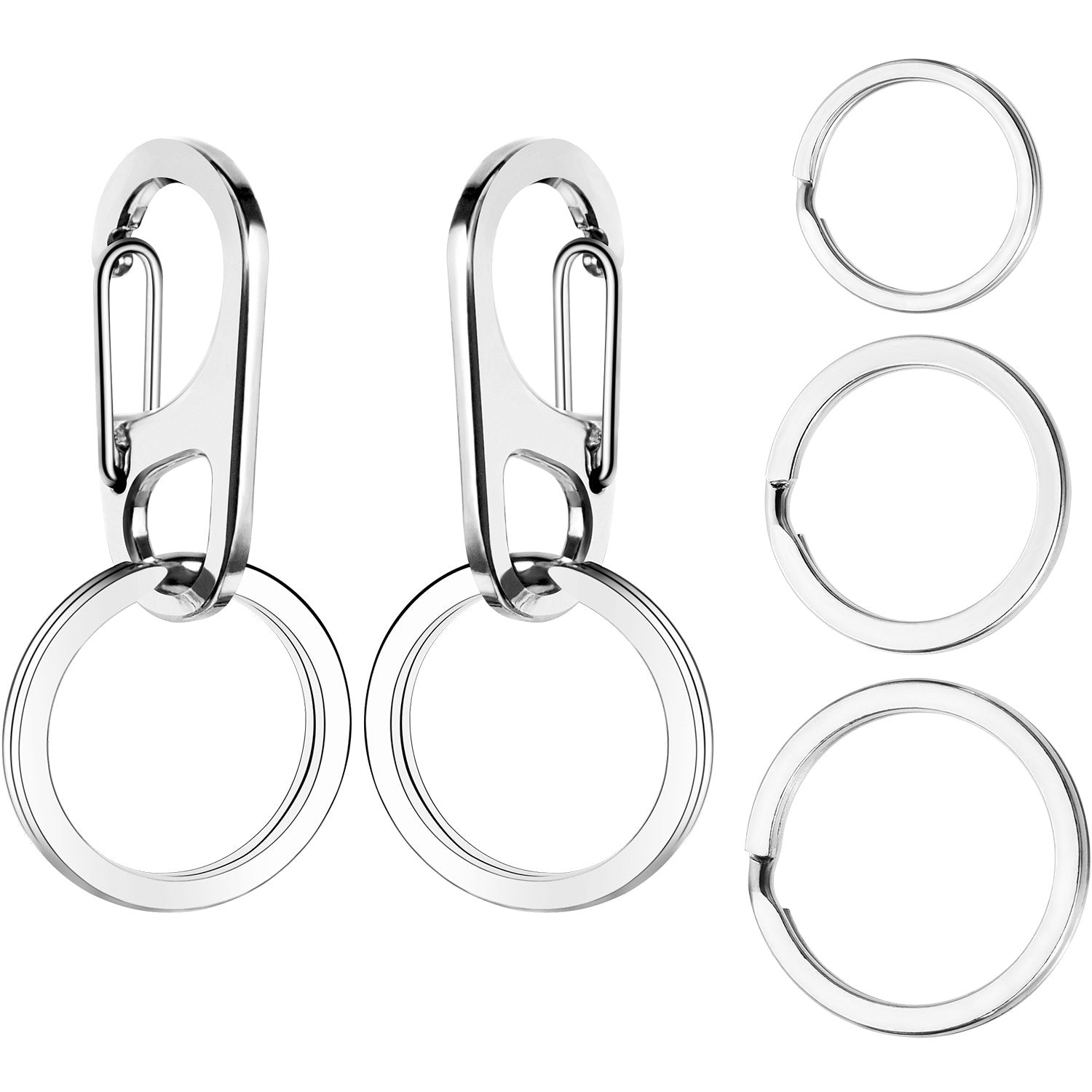 Jovitec 3 Sets Dog Tag Clip Id Tag With Rings Holder For Dogs And Cats Collars Harnesses