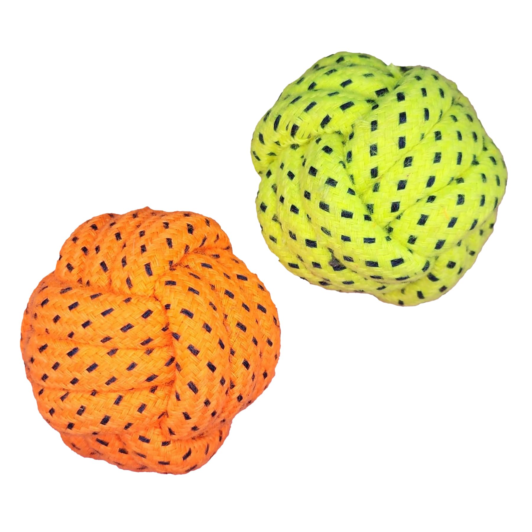 DOGO WALA Durable Rope Ball Dog Toy | Tough Chew & Fetch Toy for Dogs | NonToxic Polyester Cotton | Strong Rope Toy | Single Pi