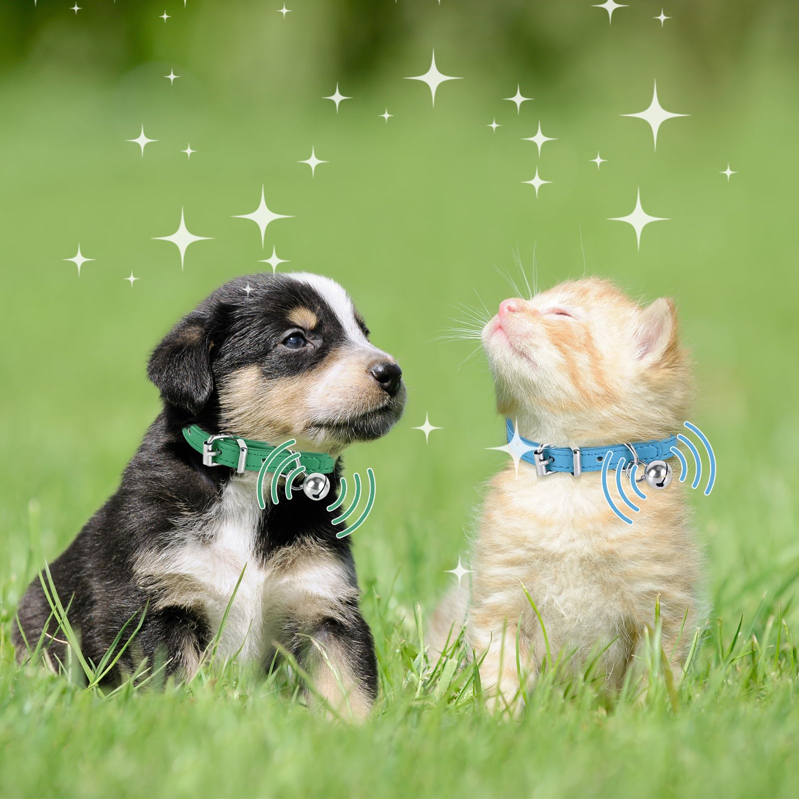 Xs Dog Collar For Teacup Adjustable Teacup Dog Collar For Small Medium Large Dogs 3/8 Inch Width (Green, Xs)