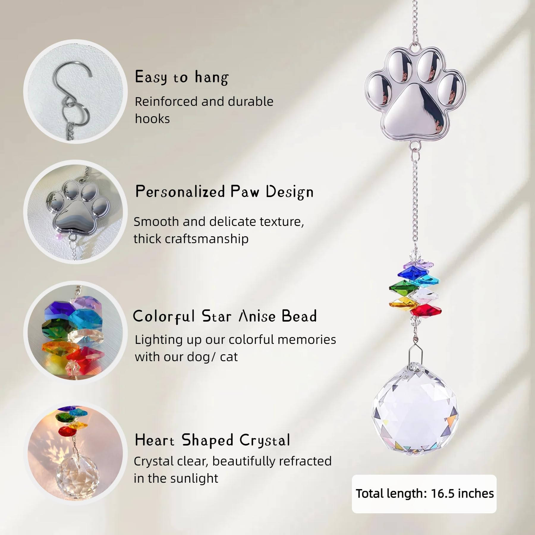 Pet Memorial Gifts Crystal Suncatcher: Dog Memorial Gifts, Loss Of Dog Sympathy Gift, Pet Bereavement Ornament In Memory Of Dog