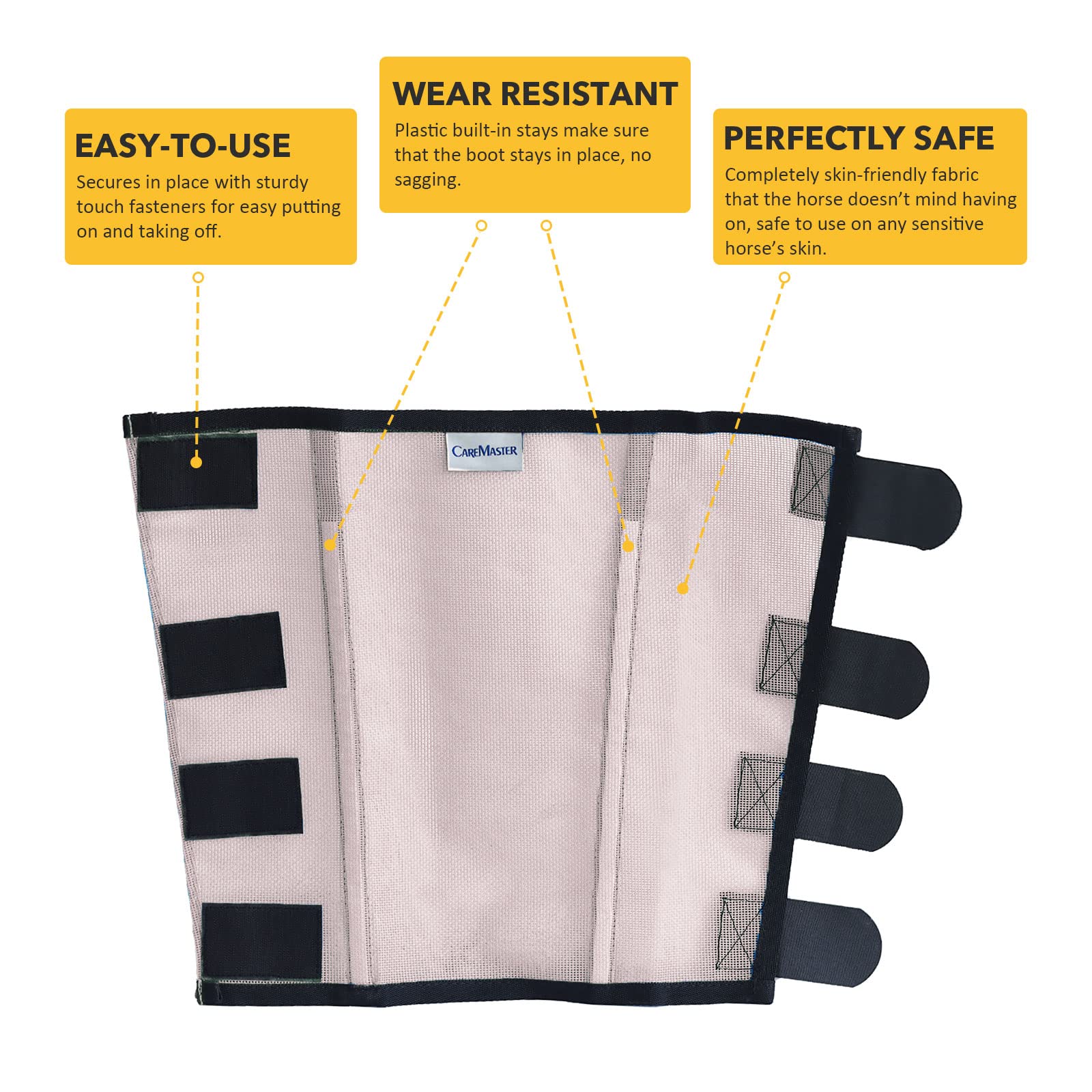 Caremaster Fine Mesh Fly Boots Loose Fitting & Non-Slip Horse Fly Leggings No More Horsefly Nuisance Greatly Reduce Stomping Bre