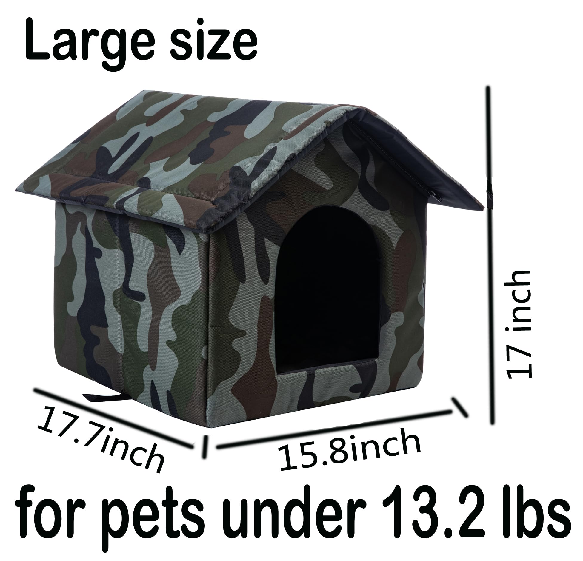 Cat Houses For Outdoor Cats Outdoor Houses For Feral Cats House With Weatherproof Canvas Roof Stray Shelter (Large Cat Houses, G