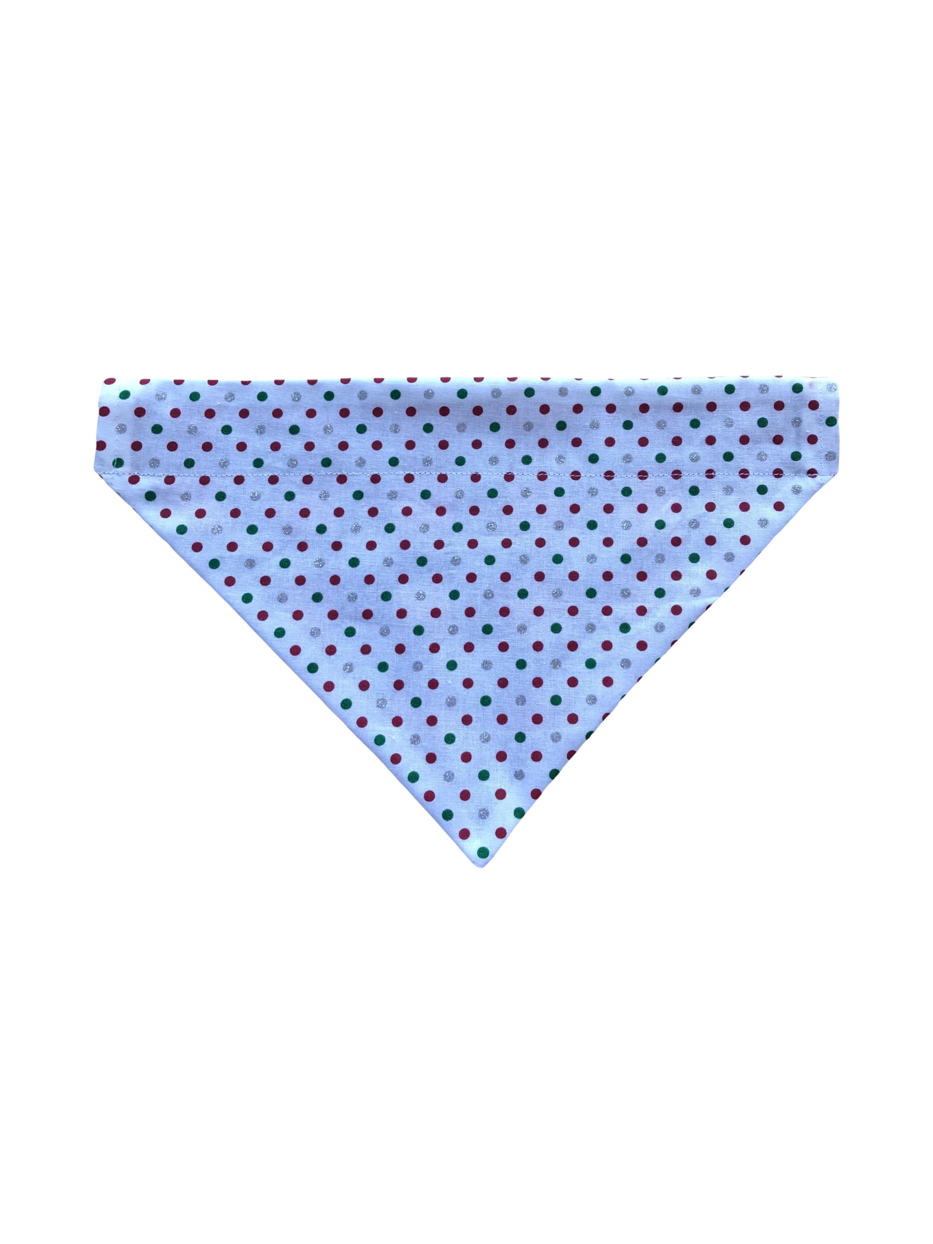 Christmas Dog Bandana | Plaid | Snowflakes | Polka Dots | Reversible Slip On Dog Bandana | Slip Over The Collar Bandana | For Sm