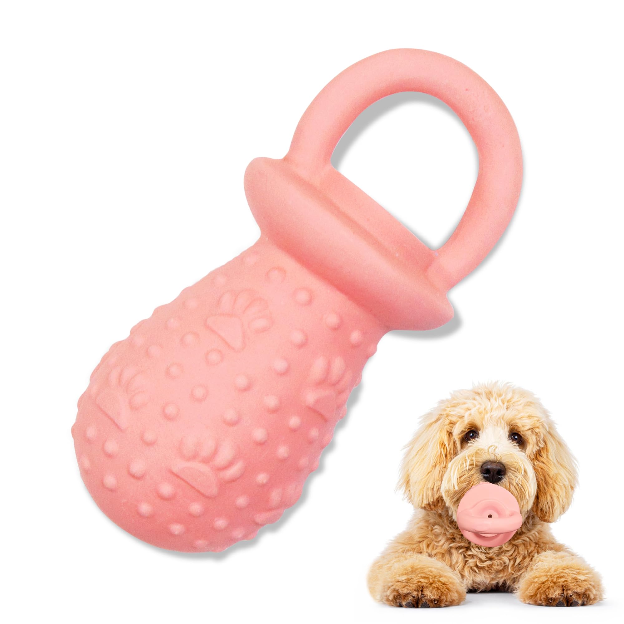 Llspet Latex Chew Dog Toys, Novelty Squeaky Pacifier Dog Toys, 5.2'' Durable Pacifier Dog Chew Toys For Small And Medium Dogs(Pi