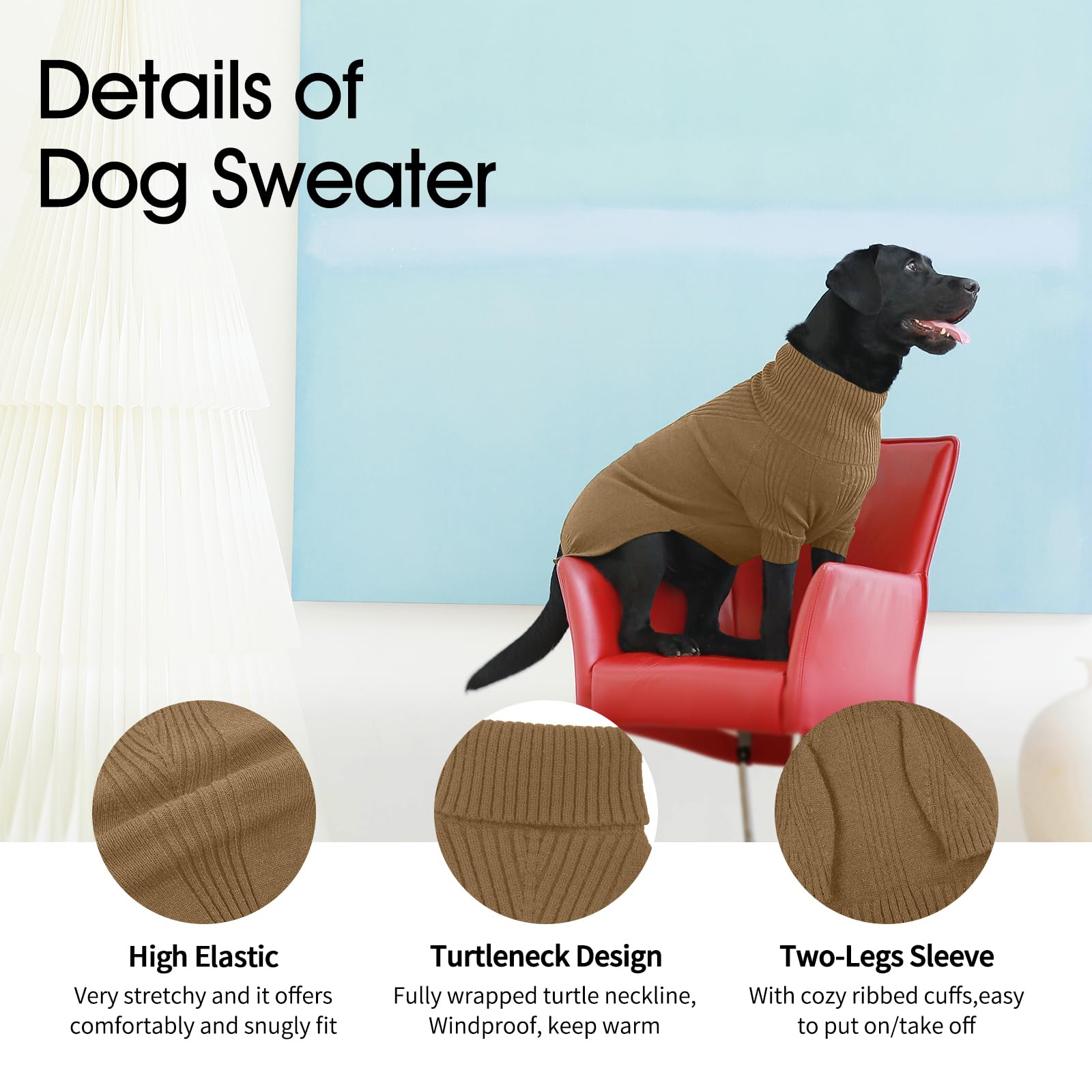 Iecoii Dog Sweater,Dog Sweaters For Medium Dogs Girls Boys,Doggie Sweater Christmas,Pet Sweatshirt Knitwear Outfit For Holiday,K