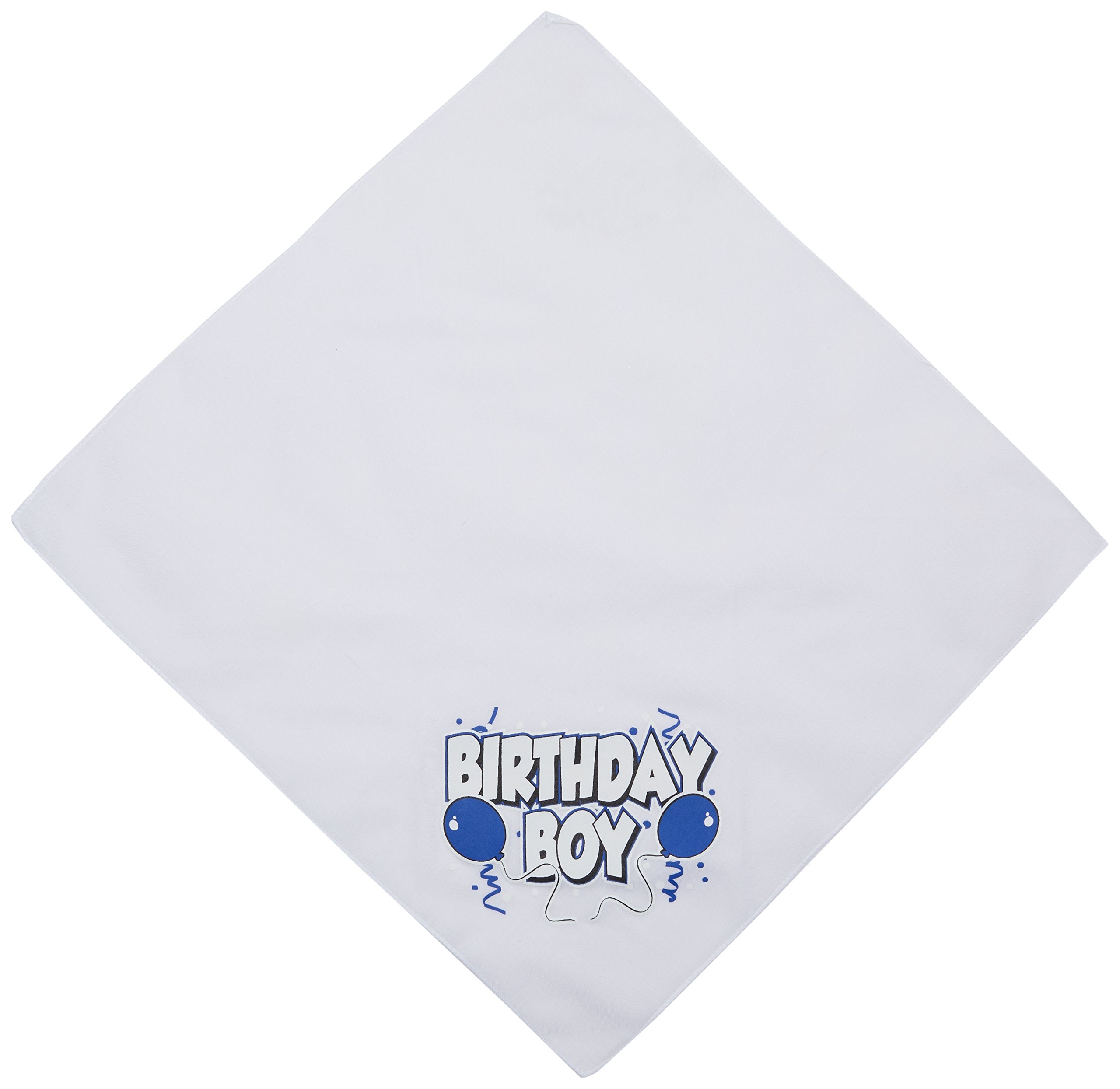 Mirage Pet Products Birthday Boy Screen Print Bandana for Pets, Small, White