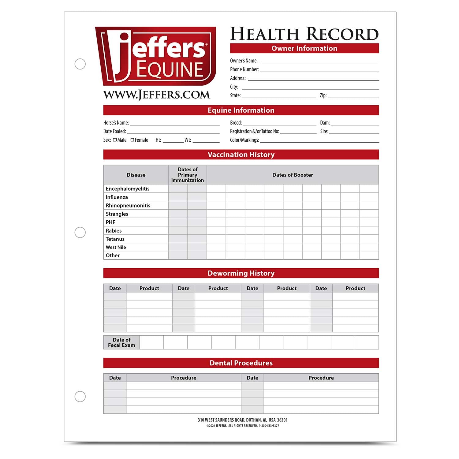 Jeffers Equine Horse Health Records | Document & Track Your Horse Treatments