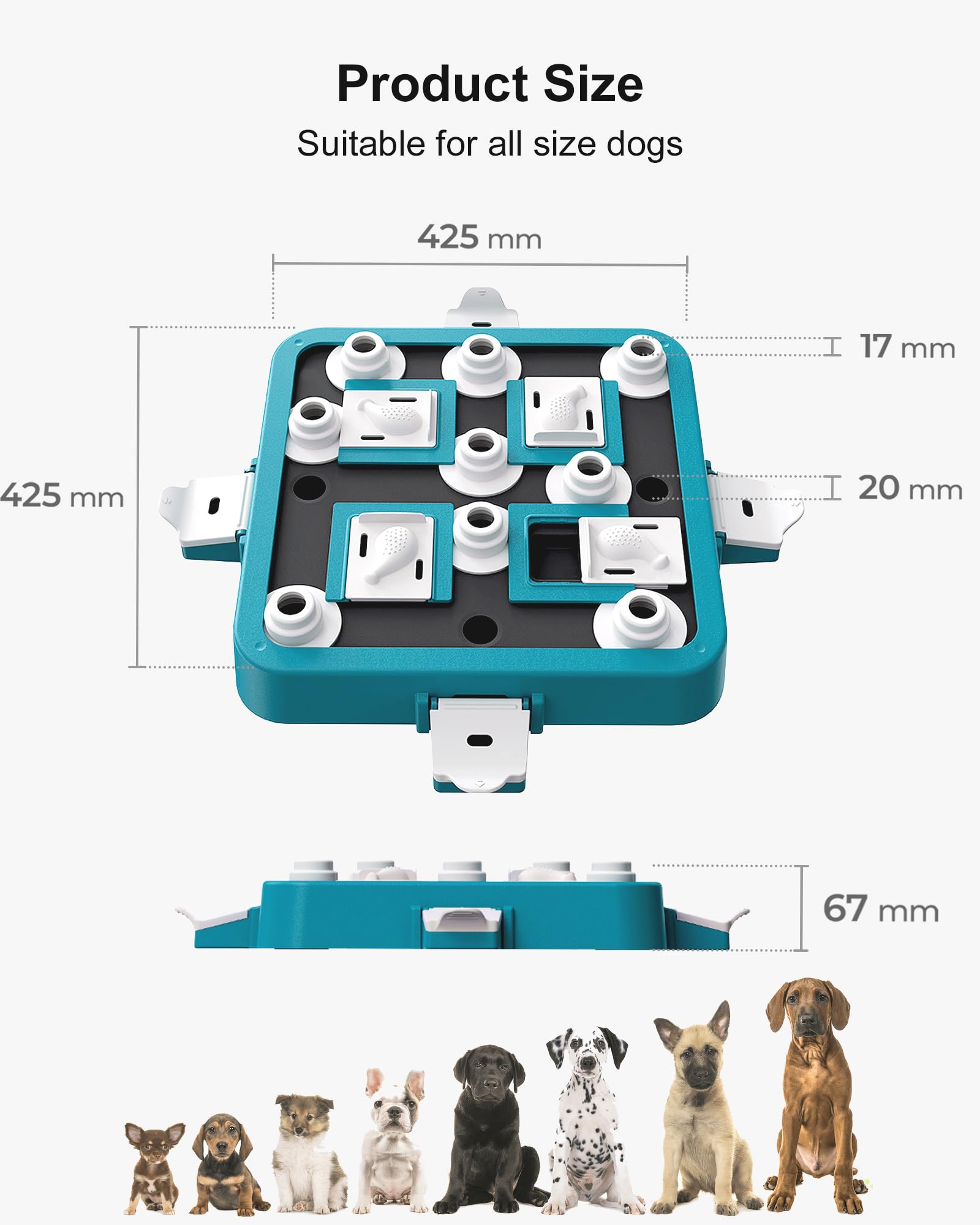 Laccen Dog Puzzle Toys, Level 3 In 1 Interactive Dog Toys For Boredom, Funny Feeding Toy For Iq Training Brain Stimulating, Trea