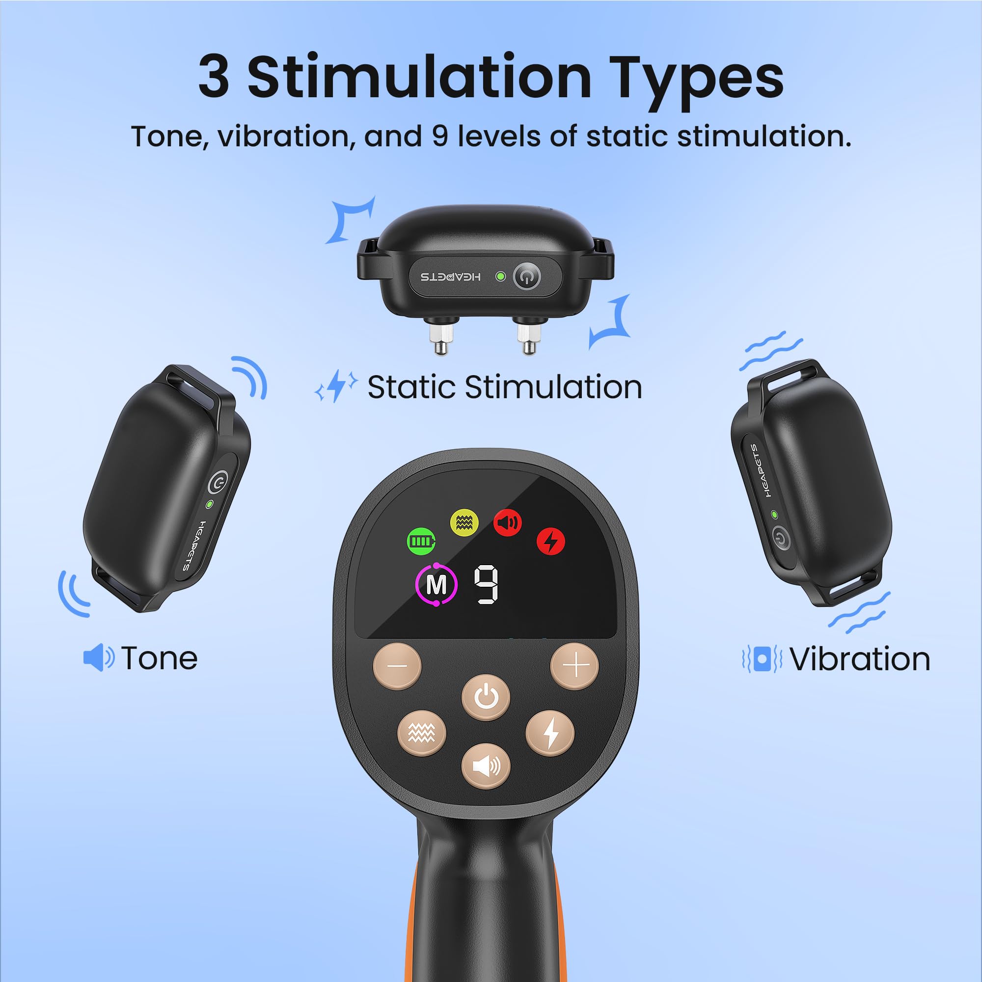 Anti-Tugging Dog Training Collar With Remote Control, Auto Leash Pulling Stop, 1600Ft Electric Collars With Beep, Vibration, Saf