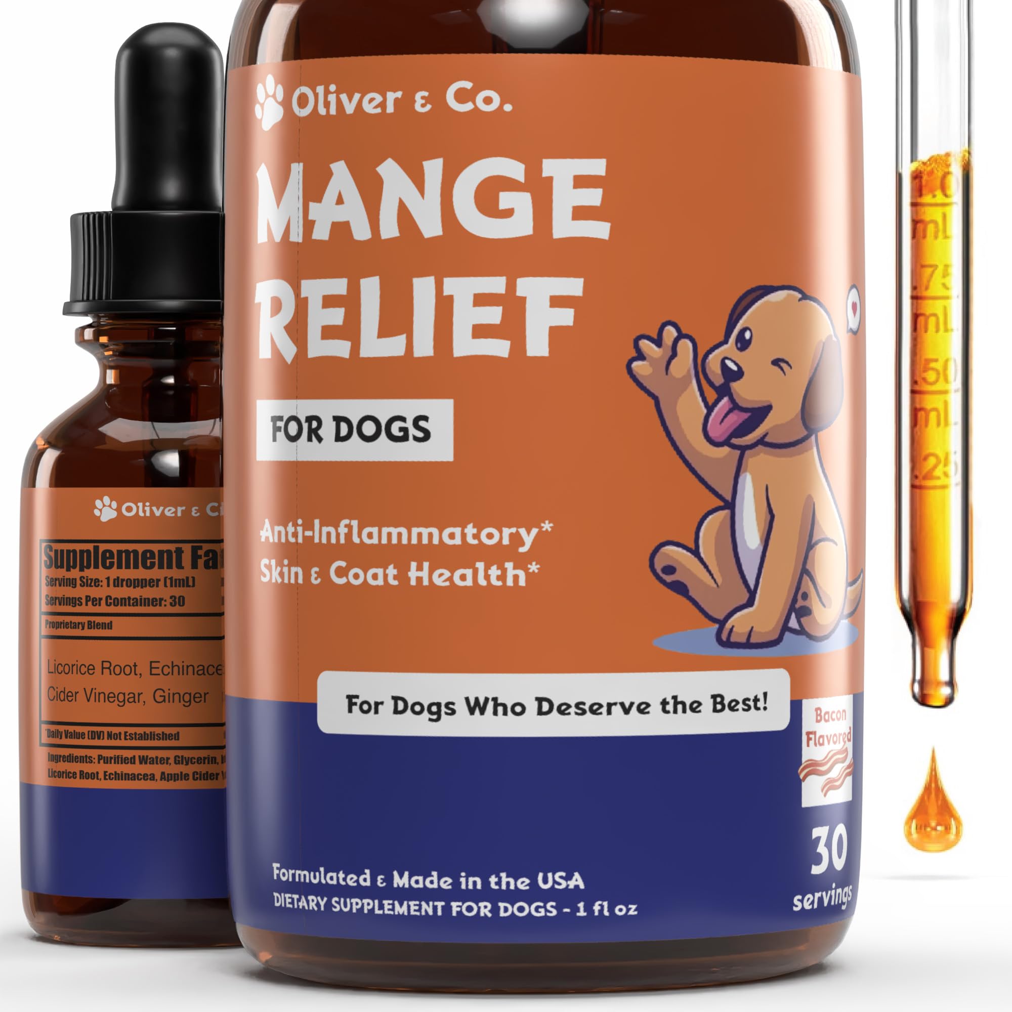 Natural Mange Treatment Dogs - May Help to Reduce Dry, Itchy, Red Skin, & Much More - Mange in Dogs Treatment - Dog Skin & Coat 