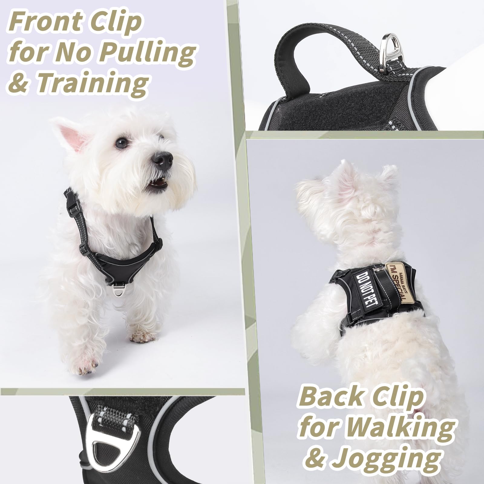 Tactical Dog Harness Tactical Puppy Vest With Rubber Handle K9 Military Adjustable Pet Vest Harness For Outdoor Training Xs Dog