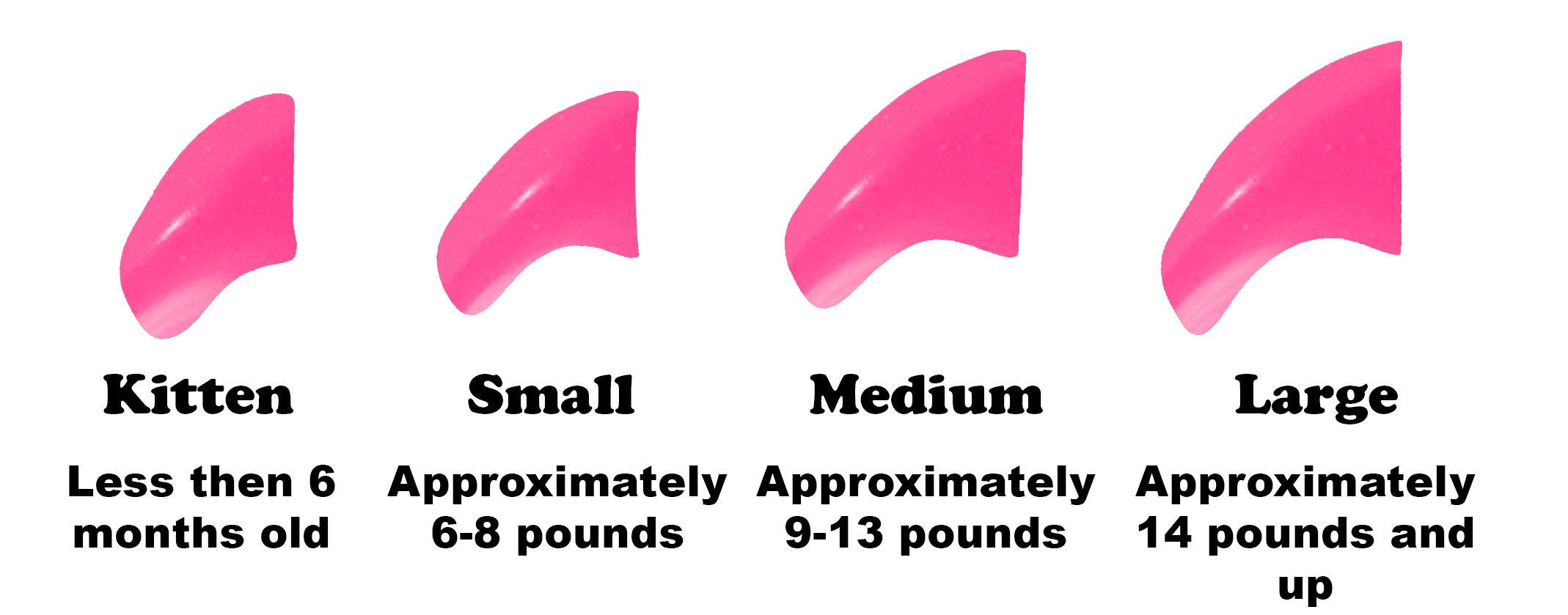 Purrdy Paws Soft Nail Caps For Cat Claws Hot Pink Large