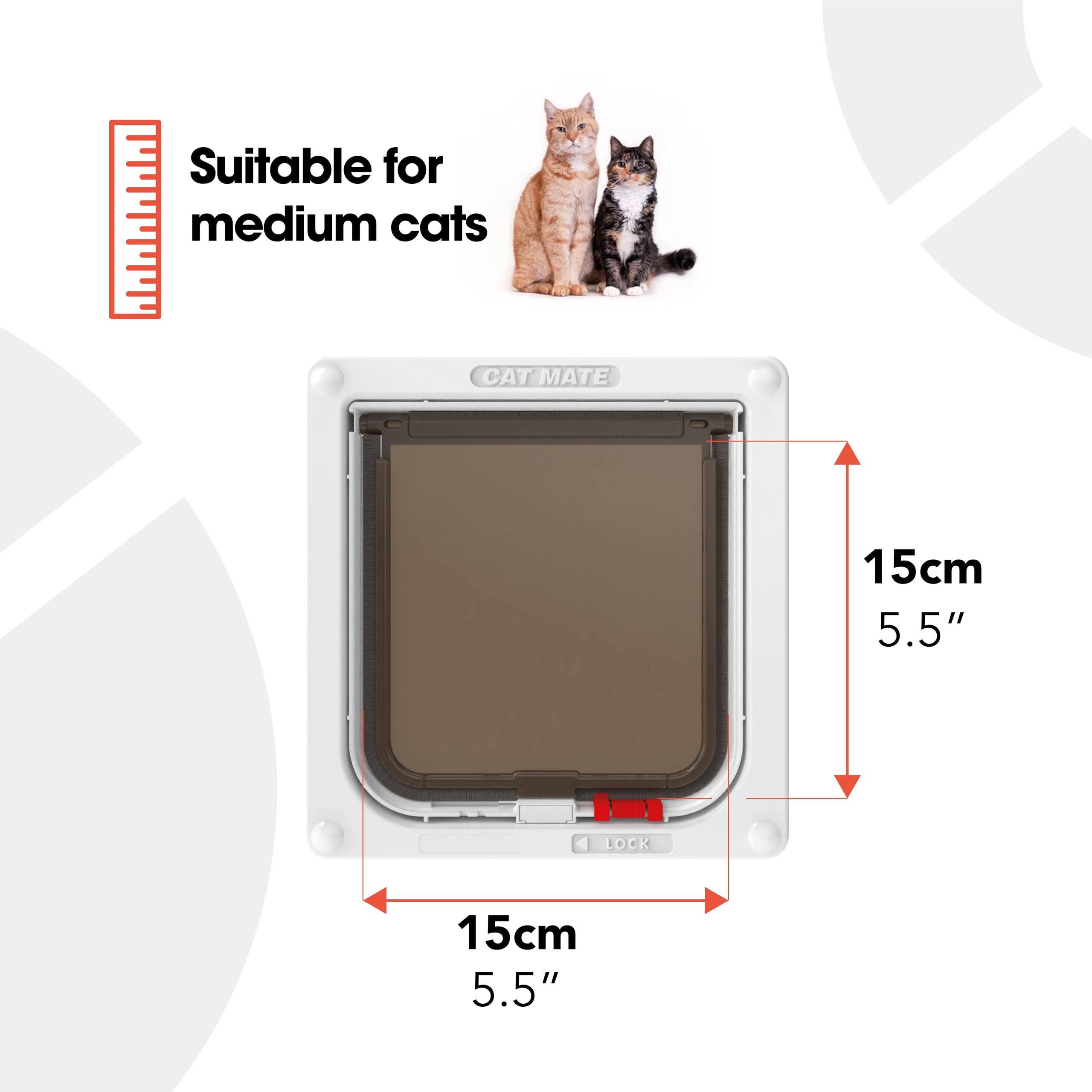 Cat Mate Lockable Cat Flap, White