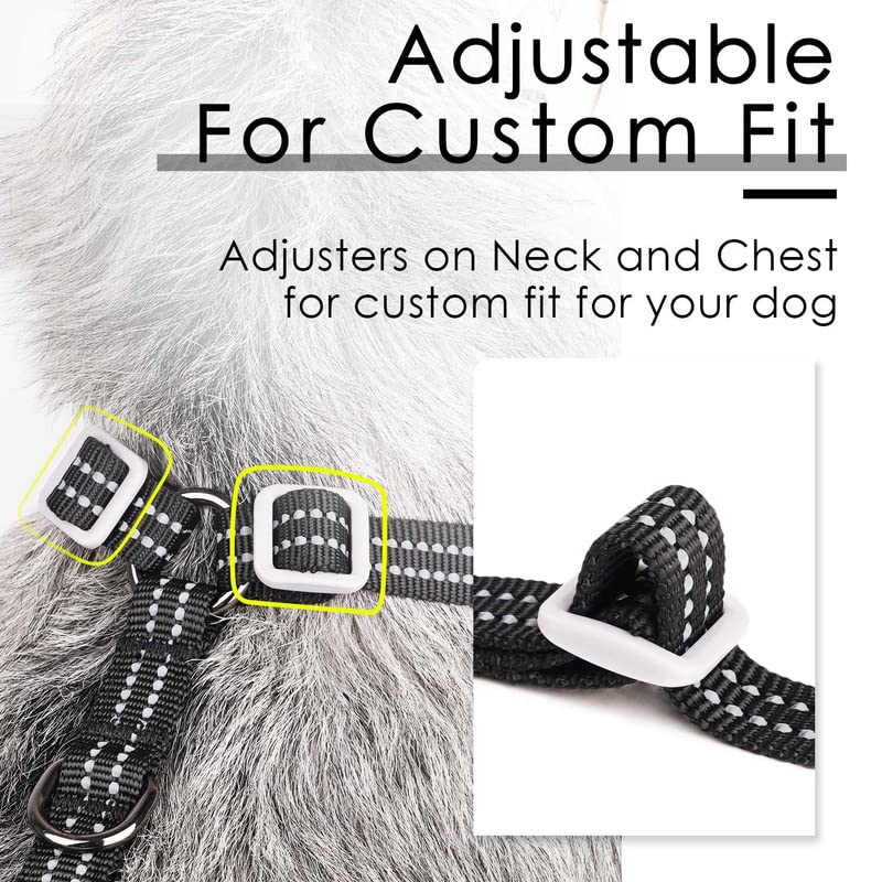 ThinkPet Reflective Breathable Soft Air Mesh No Pull Puppy Choke Free Over Head Vest Ventilation Harness for Puppy Small Medium