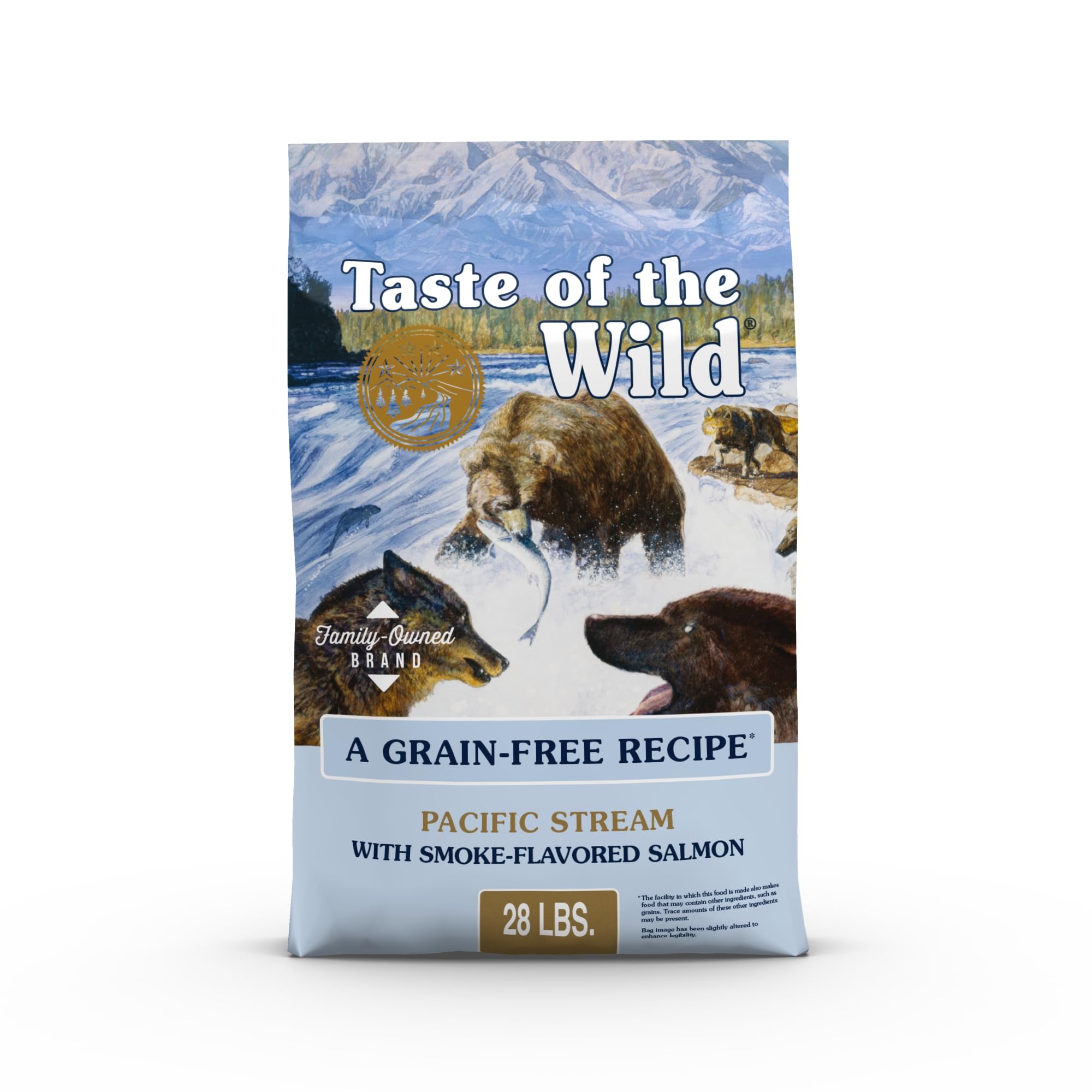 Taste of The Wild Pacific Stream Grain-Free Dry Dog Food With Smoke-Flavored Salmon 28lb