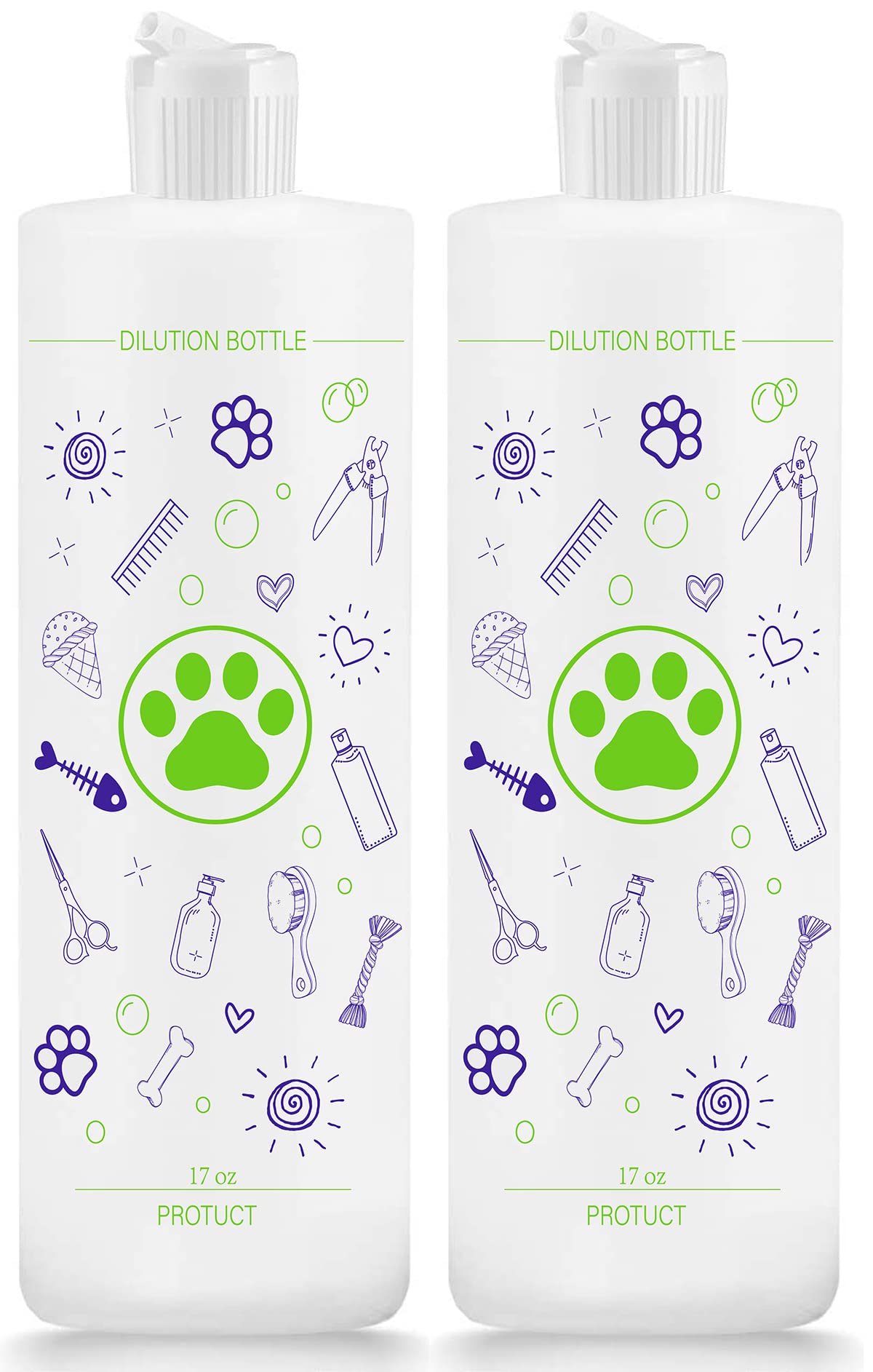 2 Pack Pet Shampoo Dilution Bottles, Specialties Mixing Bottle for Concentrated Dog Shampoo, Mixing Bottle for Dog Grooming Sham