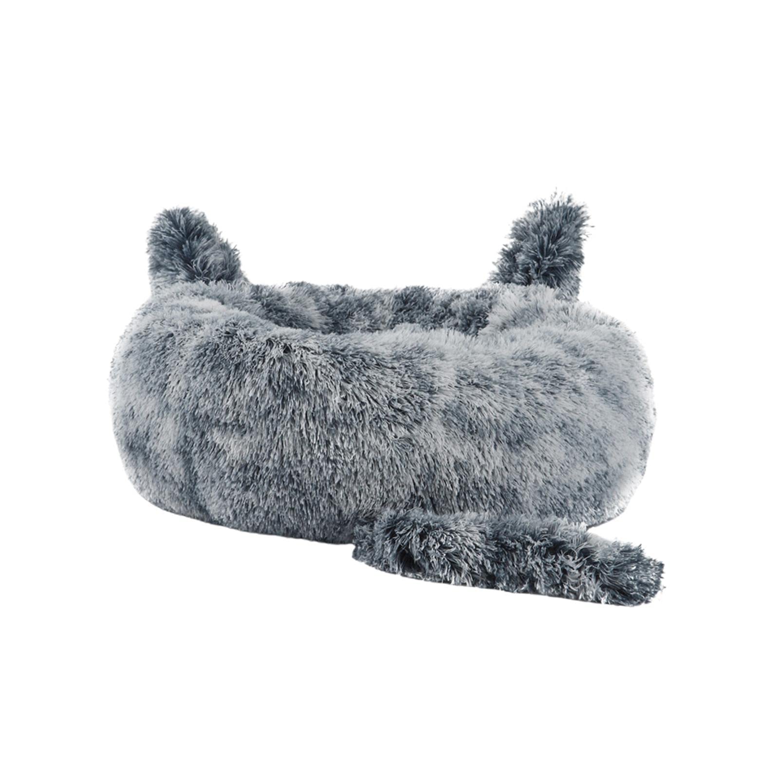 SAZ DEKOR Round Pet Blanket Dog Bed Soft Cats Warm House for Kitty Small Medium Dog Gradient Gray 70cm|Ribbon Skirt for Small Do