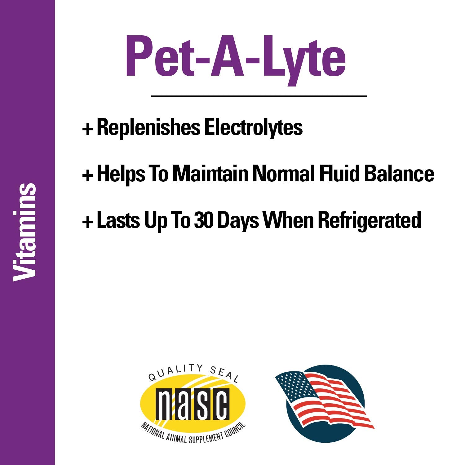 Vet Classics Pet-A-Lyte Oral Electrolyte Solution for Dogs and Cats - Helps Replace Fluids Lost from Pet Dehydration, Diarrhea,