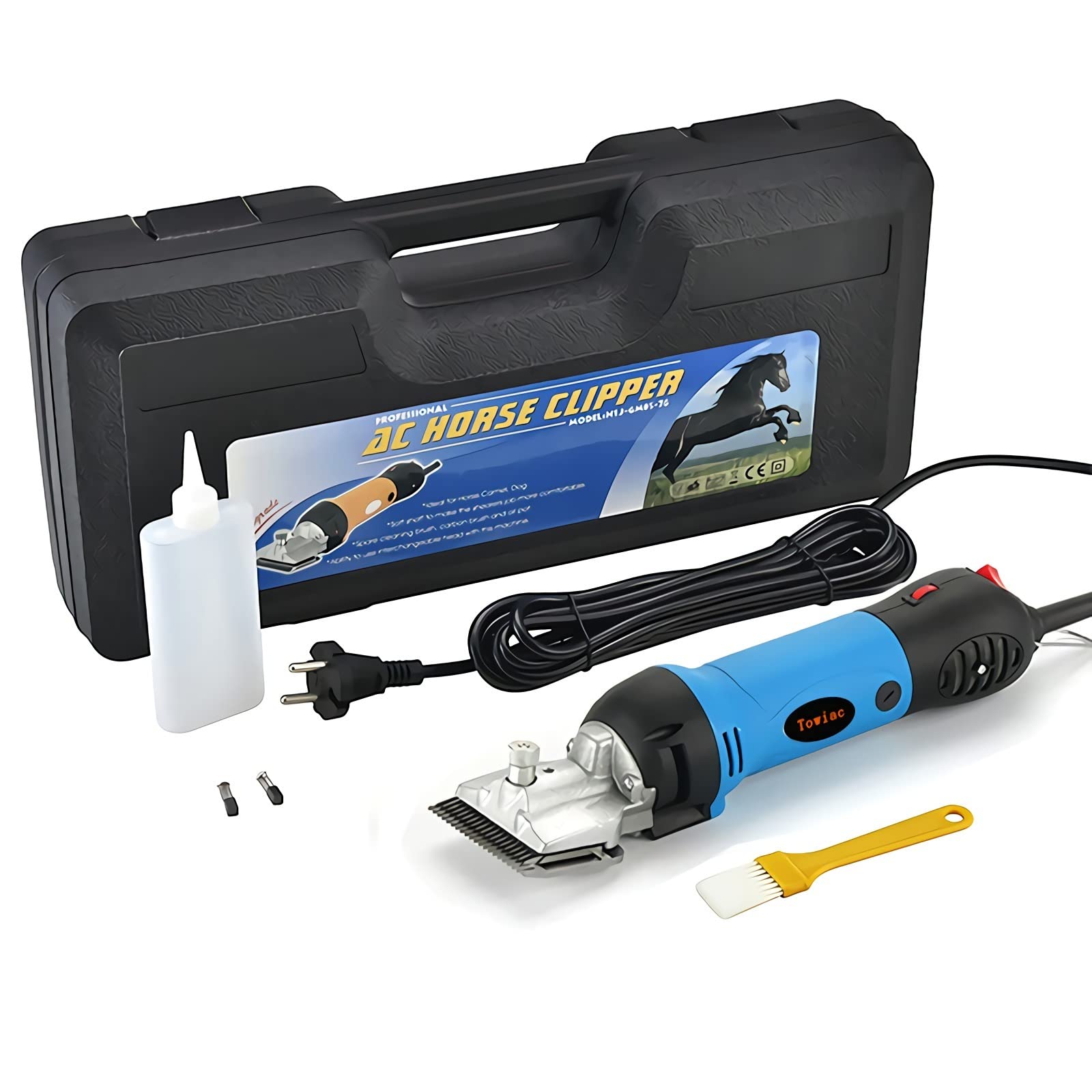 Towiac Horse Clippers,550W Electric Horse Grooming Kit,Professional Livestock Clippers, 6 Speeds Heavy Duty Equine Clippers For Dogs