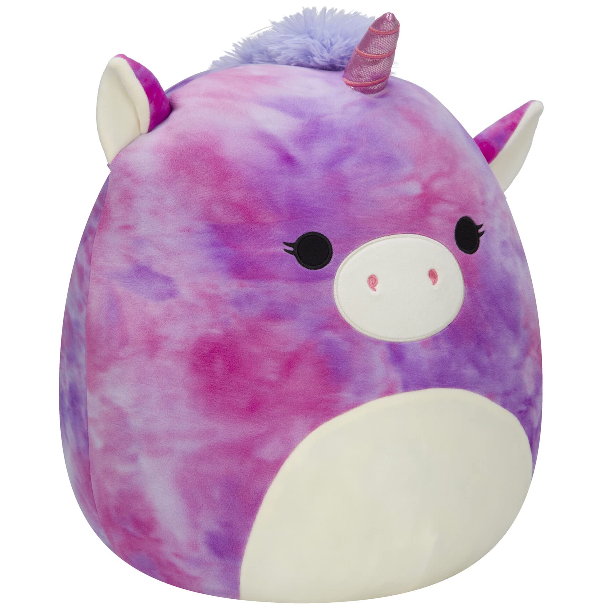 Squishmallows 14-Inch Purple & Pink Tie Dye Unicorn Plush - Soft Stuffed Animal Toy, Add Lola to Your Squad, Official Kellytoy