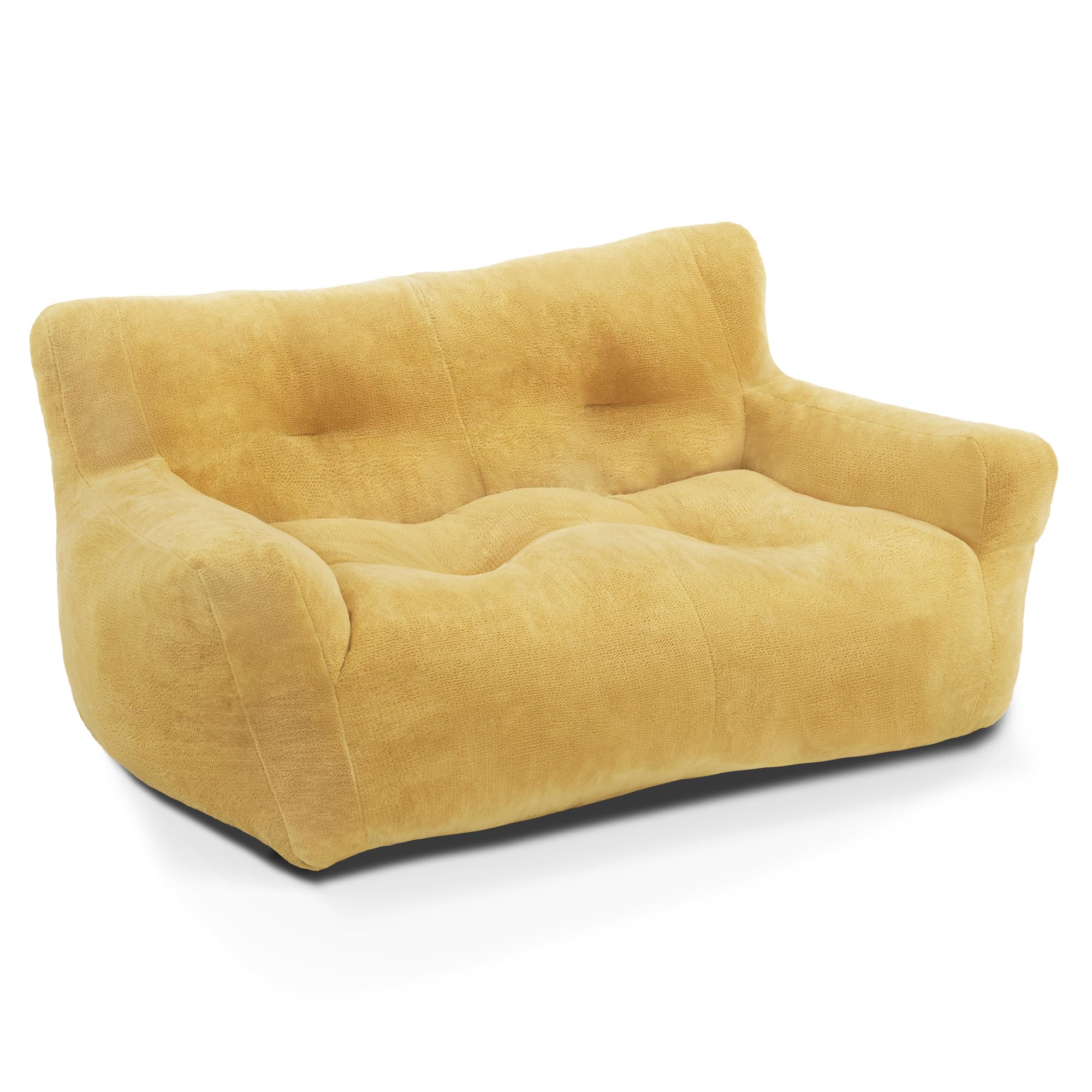 Mcombo Dog Sofa For Small Medium Dogs, Fabric Pet Couch, Sleeping Bed Indoor, 0374 (Yellow)