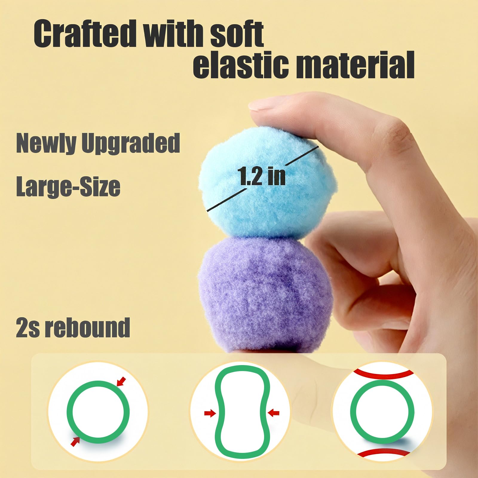 Kalimdor Cat Toy Ball Launcher,Interactive Cat Toys For Indoor Cats Adult Cats With Plush Balls, Kitten Toys Indoor Cat Exercise