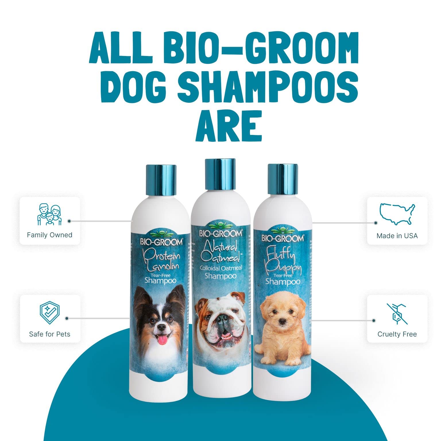 Bio-Groom Oatmeal Dog Shampoo – For Allergies And Itching, Cruelty-Free, Dog Bathing Supplies, Puppy Shampoo For Sensitive Skin, Made In Usa, Anti-Itch Dog Products – 32 Fl Oz 1-Pack