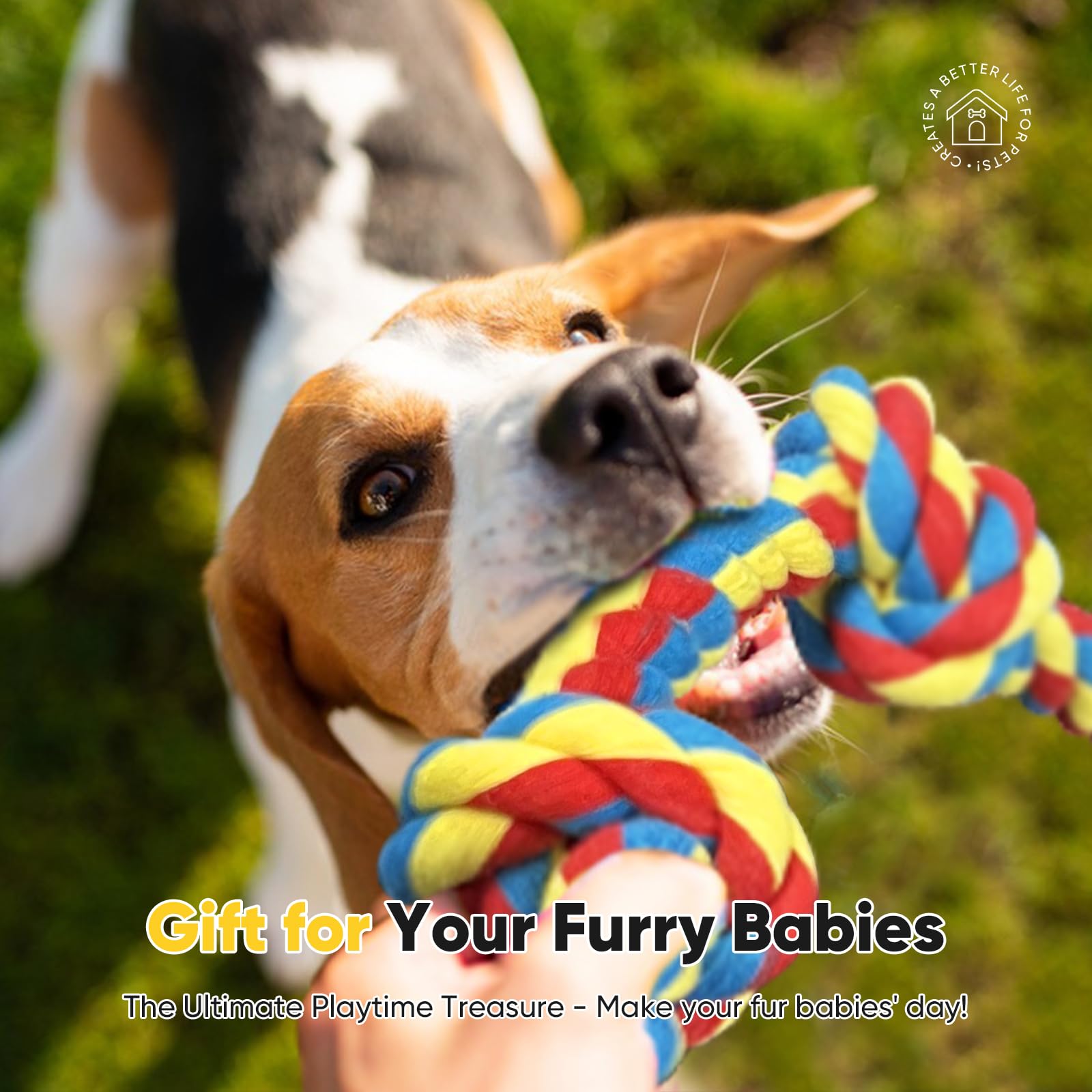 Petbobi Small Dog Rope Toy - Durable Premium Cotton For Teething, Interactive Tug Of War To Keep Them Busy, Best Indestructible