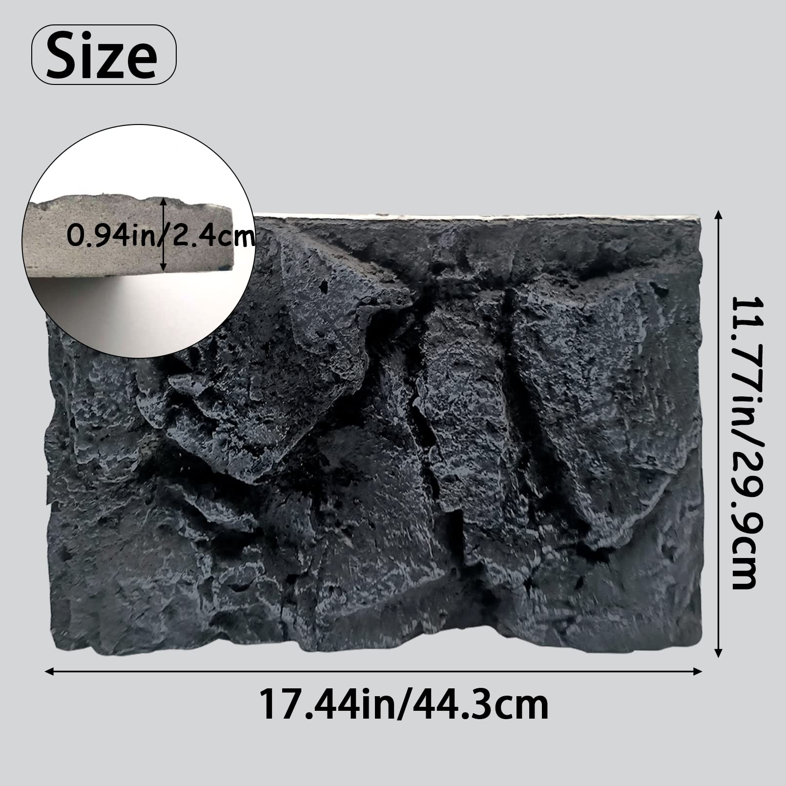 Tfwadmx Rock Terrarium Background 3D Reptile Tank Background Board Amphibian Stereo Backdrop Wall Snake Habitat Decor For Lizard