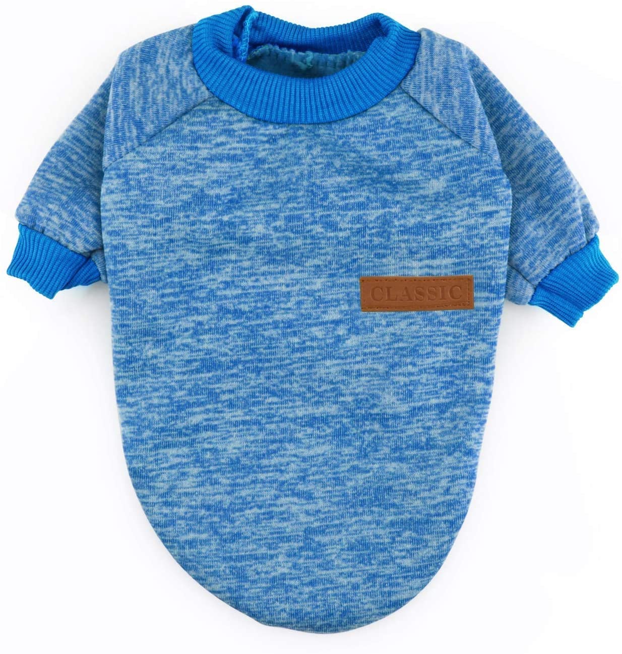 Idepet Pet Dog Classic Knitwear Sweater, Fleece Coat For Small,Medium,Large Dog,Warm Pet Dog Cat Clothes,Soft Puppy Customes (S,