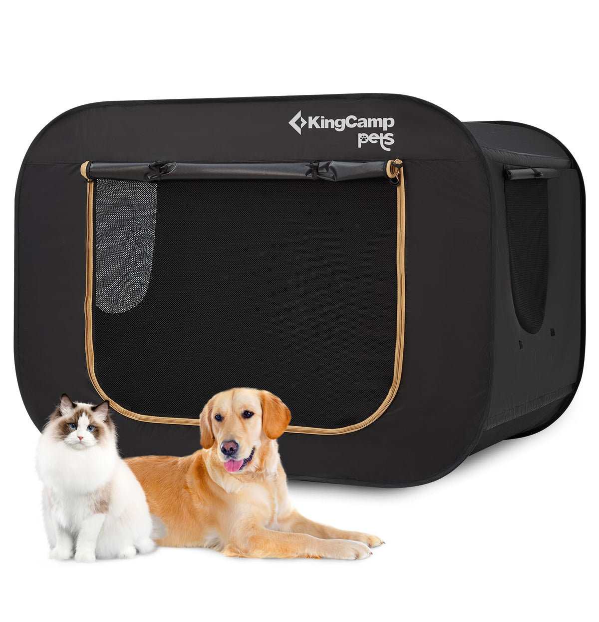 pop up dog tent Kingcamp Xxl Dog Crate, Large Collapsible Pop Up Dog Kennel Tent With – Petocart