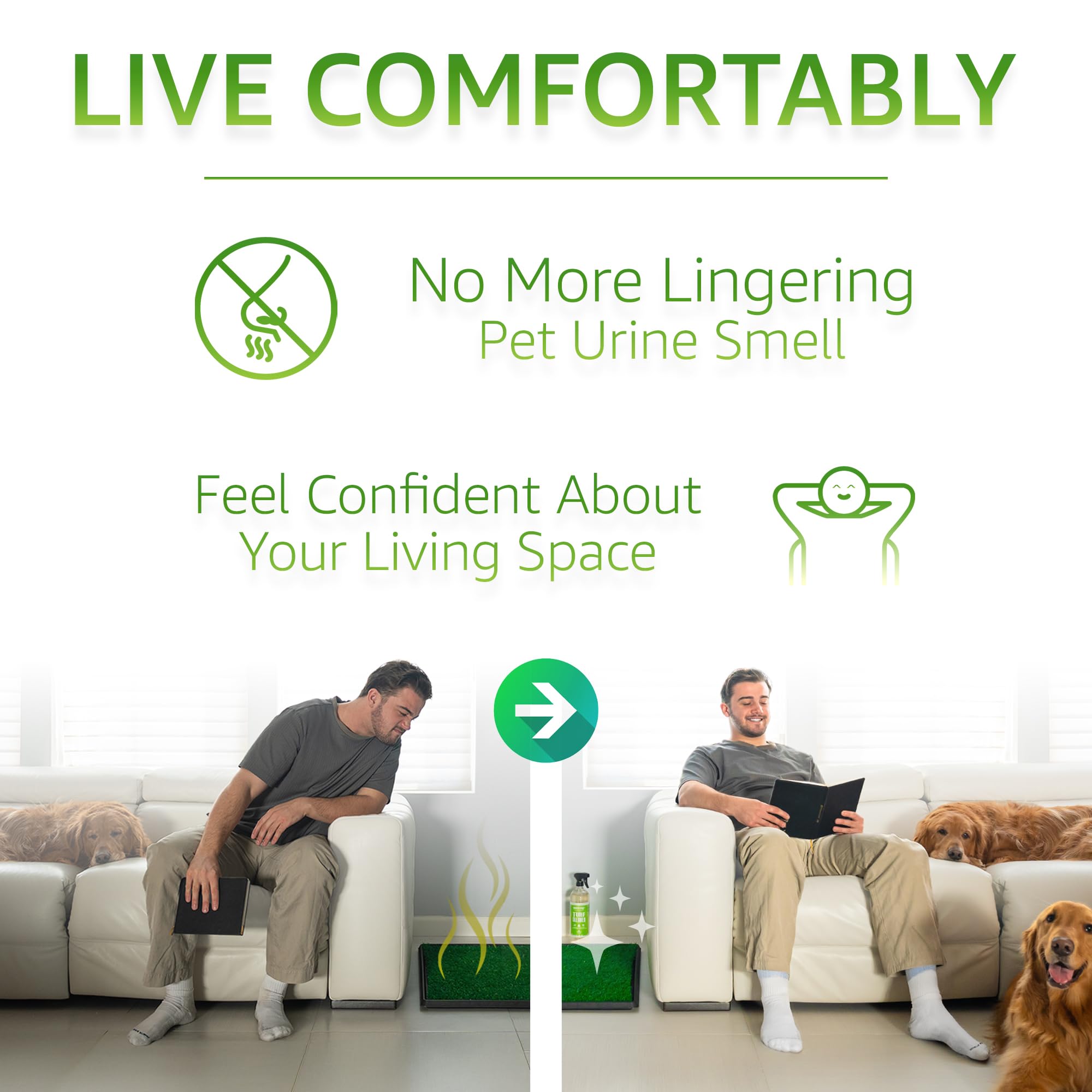 Paws and Play Turf Cleaner for Pet Urine Outdoor and Indoor | Artificial Grass Dog Urine Cleaner That Cleans and Deodorizes Pet