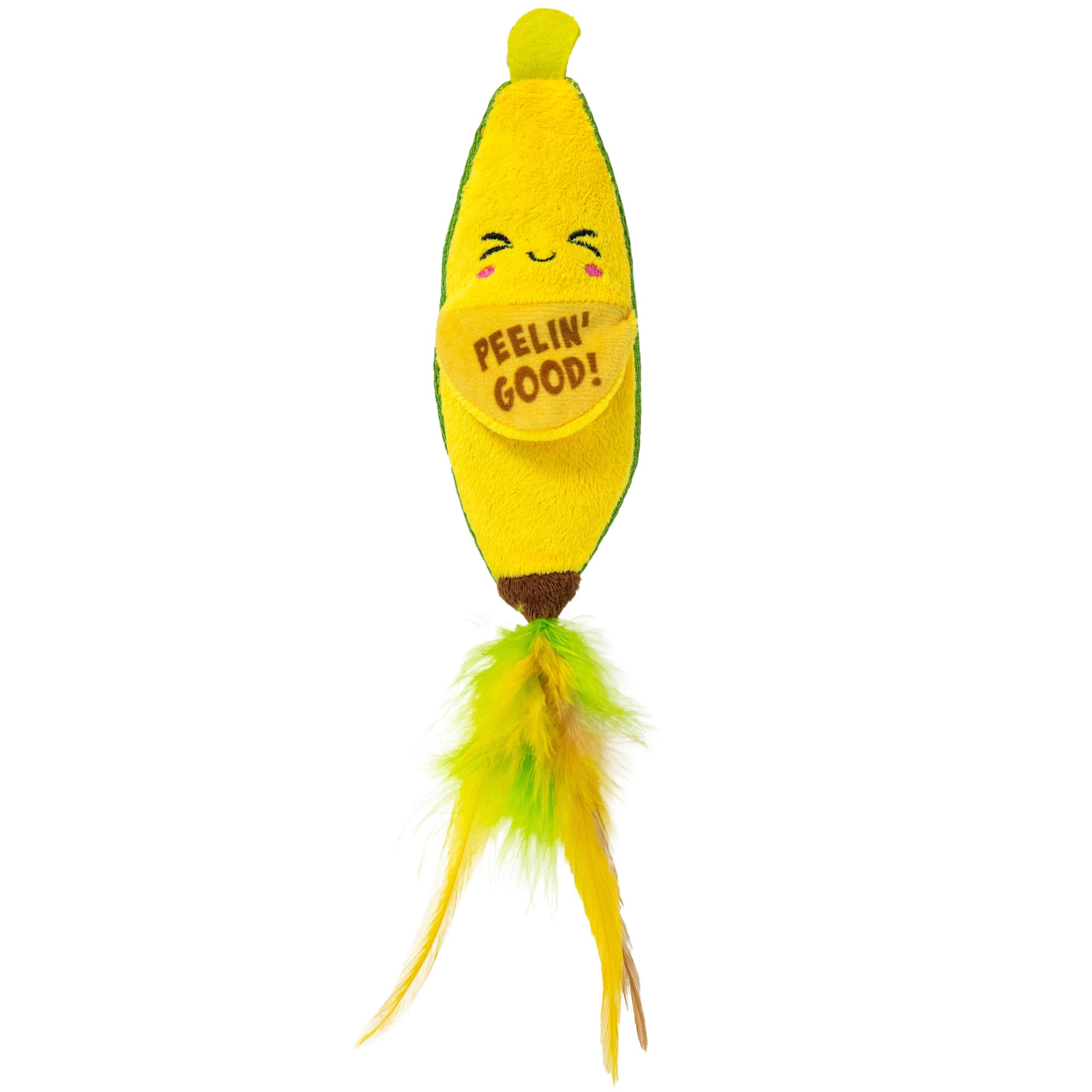 Catstages Peelin' Good Banana Kicker Dental Catnip Toy, Yellow